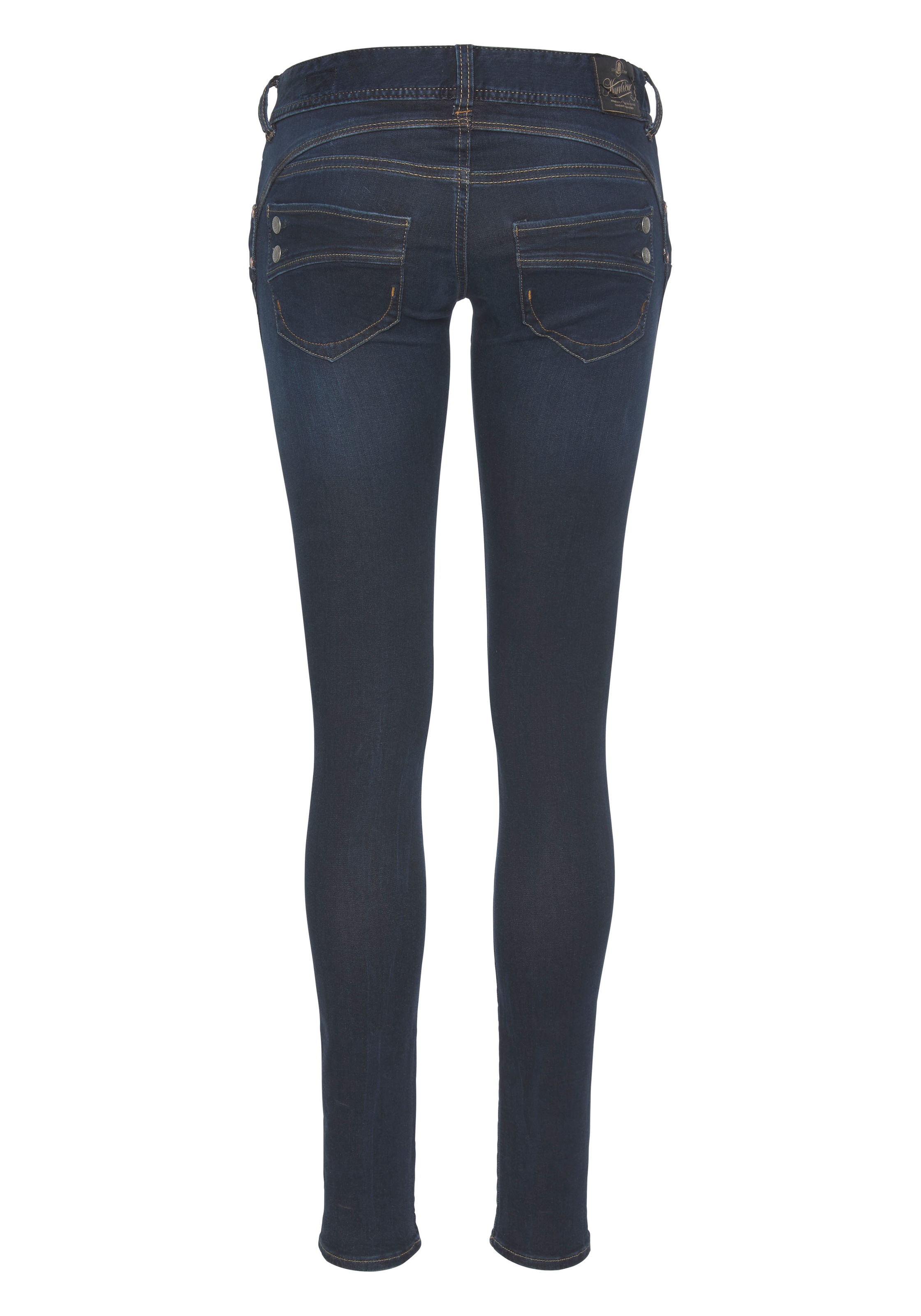 Herrlicher Slim-fit-Jeans »Piper Slim Reused Denim«, mit Zierknöpfen an den Gesäßtaschen