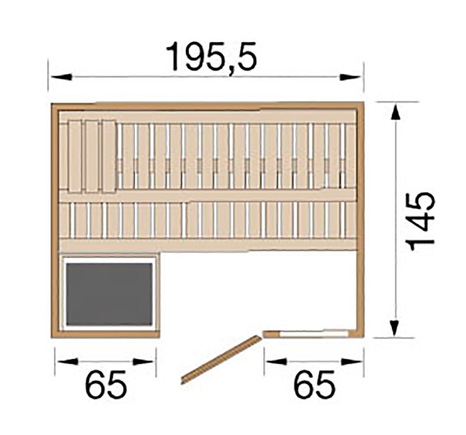 weka Sauna »Bergen« Set,  7,5 kW Bio-Ofen mit digitaler Steuerung