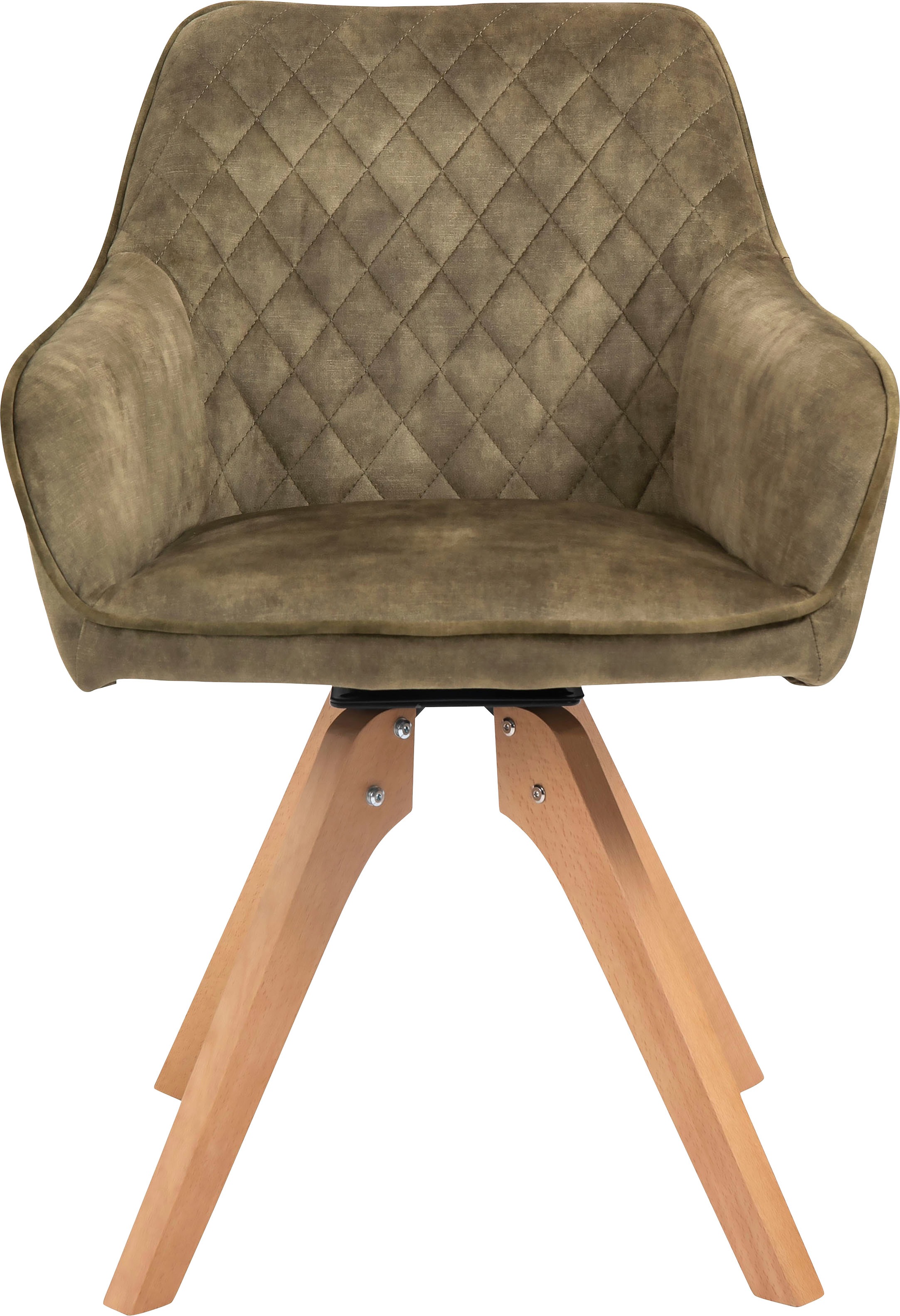 SalesFever Essgruppe »Stilvolle Essgruppe«, 5-teilige Samtverlours-Sitzgruppe, drehbare Stühle, 180cm Tischbreite