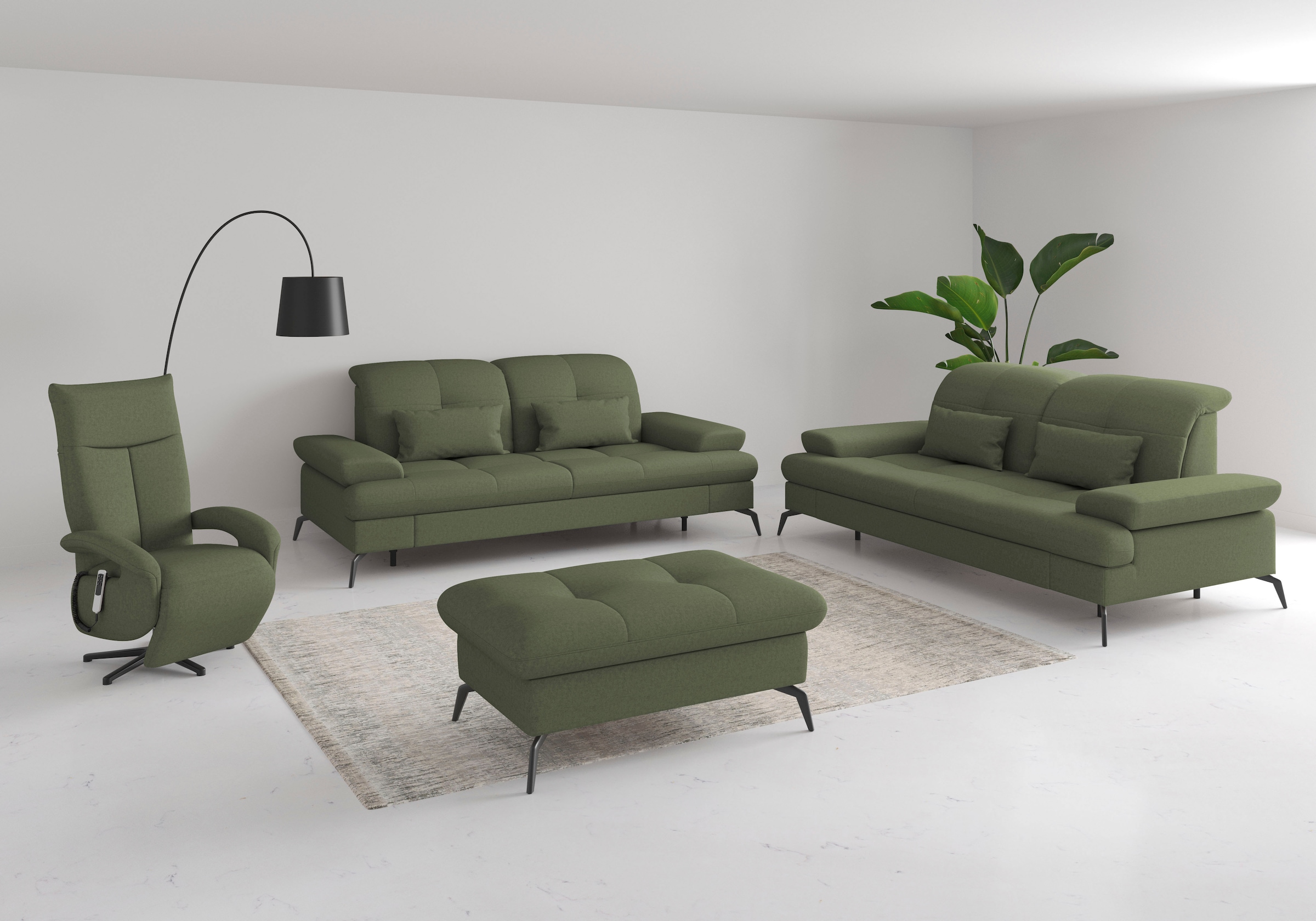 sit&more 3-Sitzer »Amica, inkl. Sitztiefenverstellung und Armteilverstellung« wahlweise mit Kopfteilverstellung und Bettfunktion