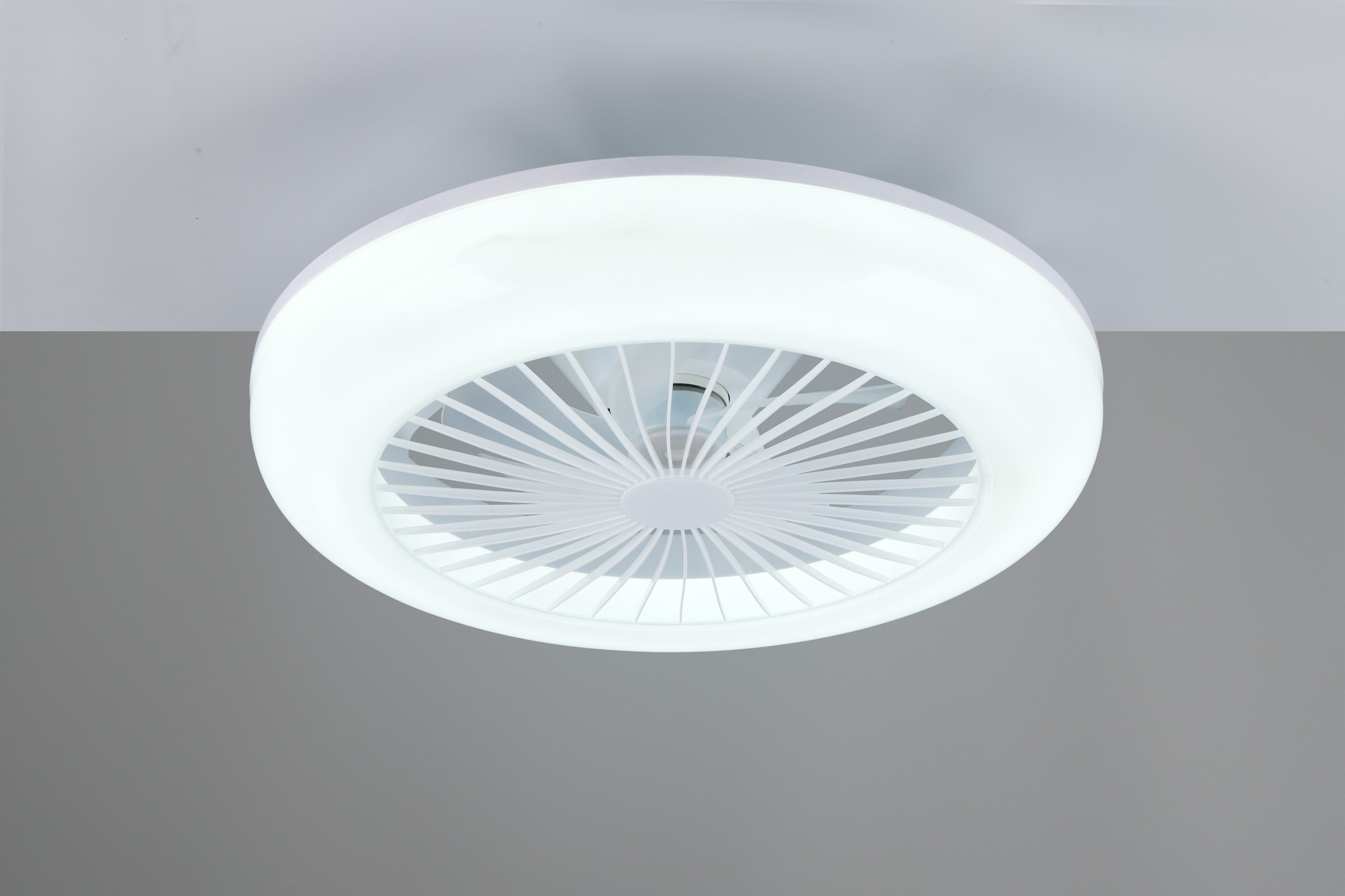 REALITY Leuchten LED Deckenleuchte »MORA mit Ventilator, Deckenventilator mit Licht inkl. Fernbedienung« LED-Board 1 Stk. warmweiß - kaltweiß 3 Geschwindigkeiten Timer, LED dimmbar CCT Nachtlicht