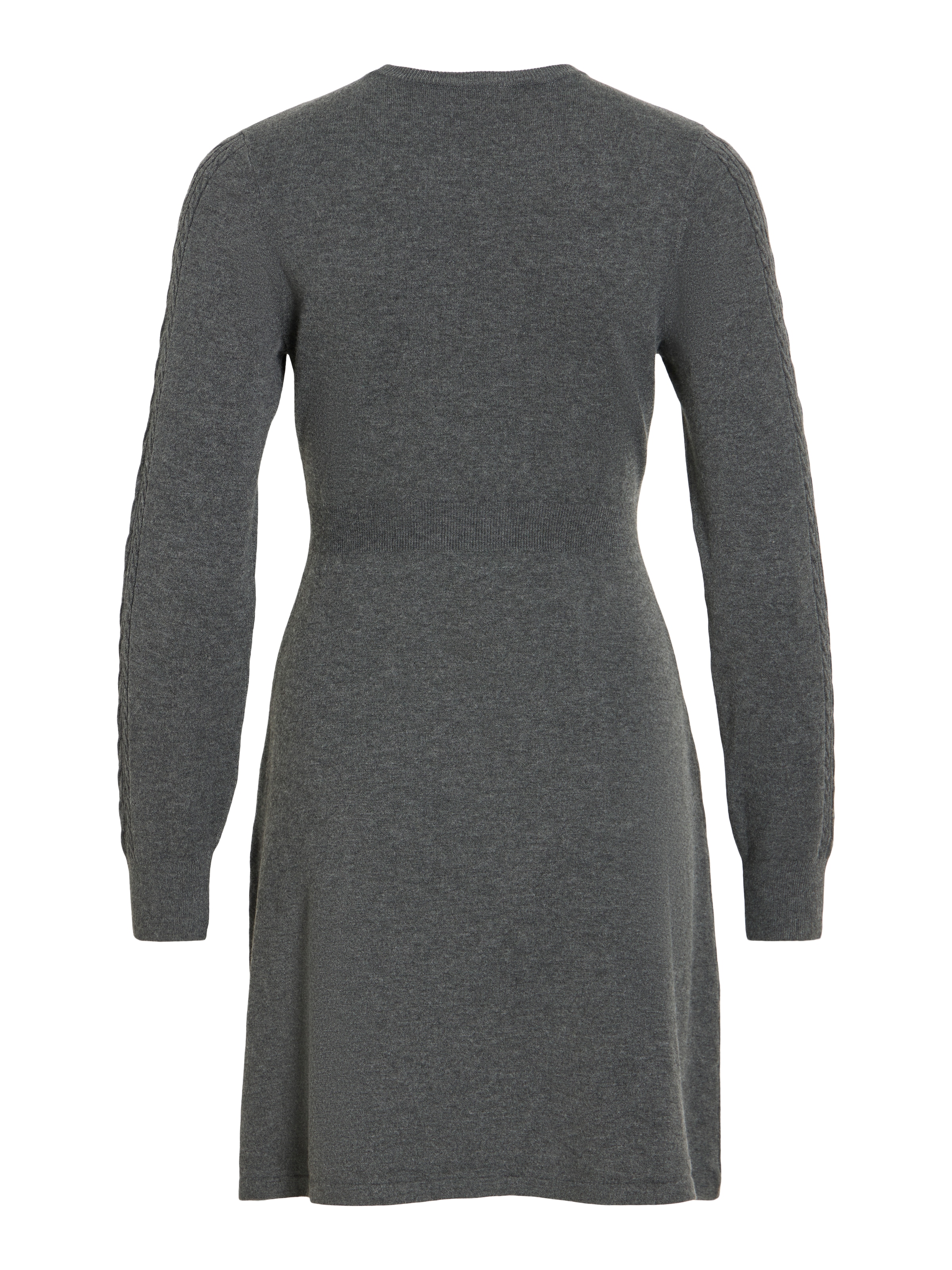 Vila Minikleid »VIKERRY O-NECK L/S CABLE KNIT DRESS NOOS« aus Materialmix mit Viskose