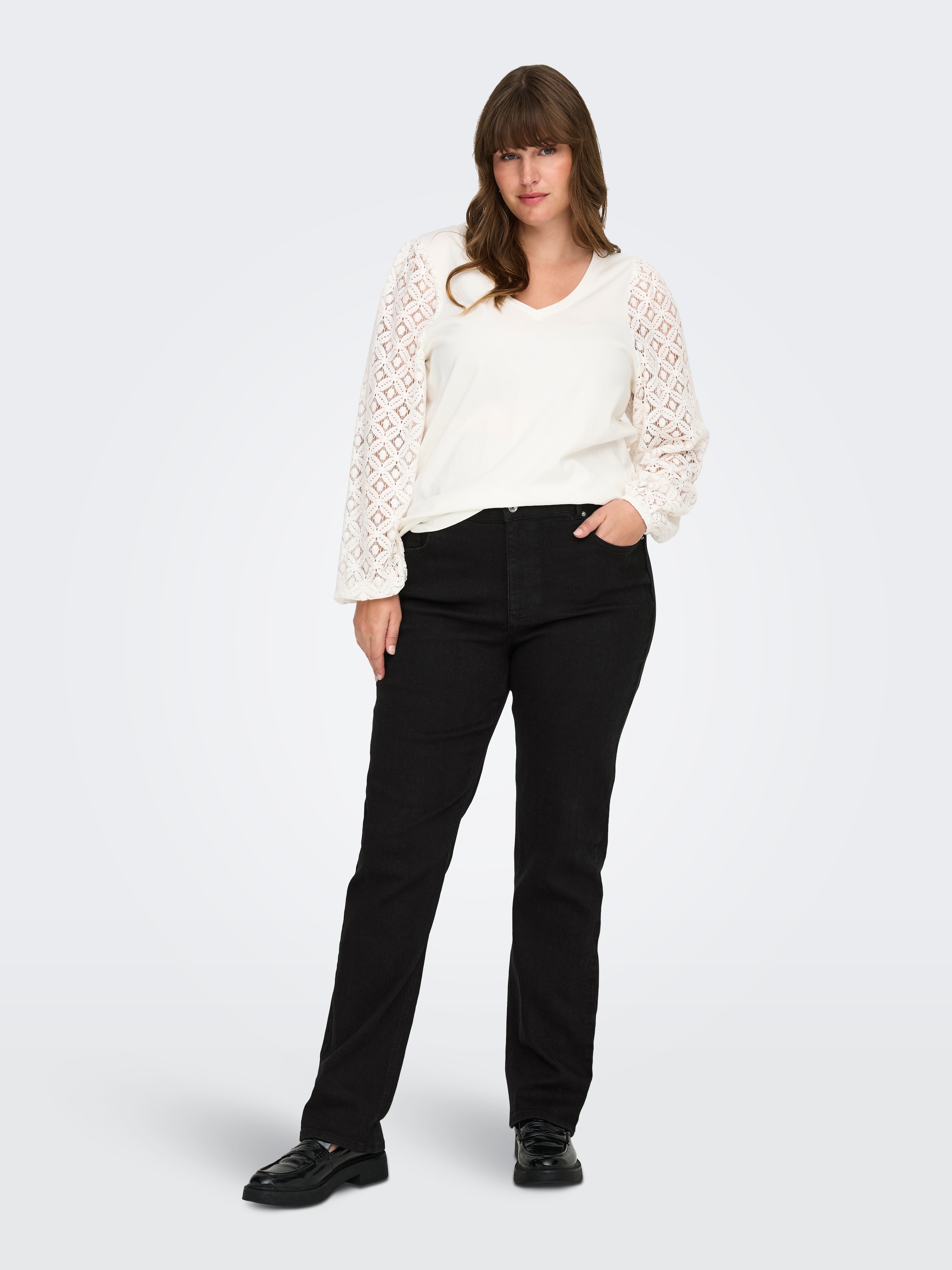 ONLY CARMAKOMA Straight-Jeans »CARCRUZ EX HW STRAIGHT DNM PIMBOX BF«