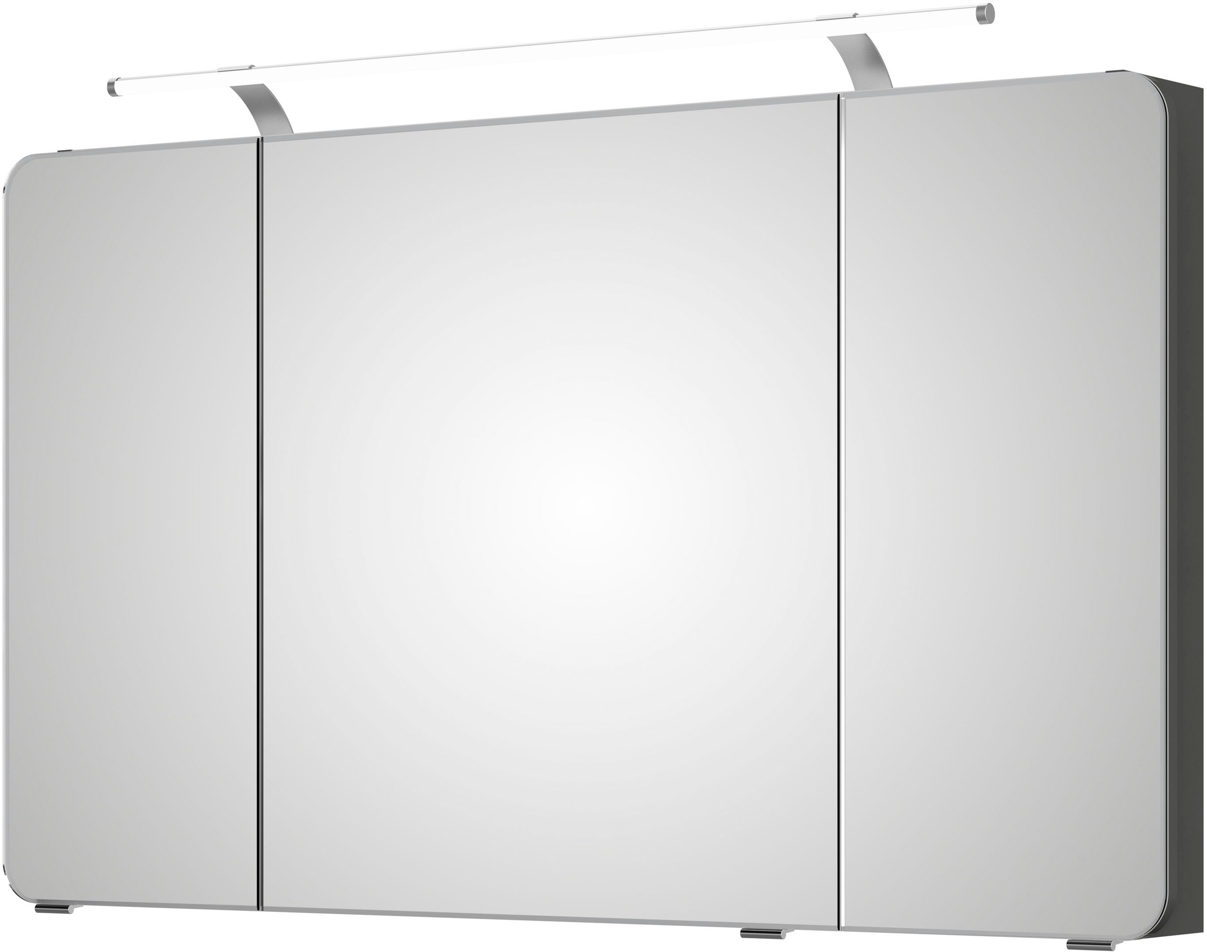 Saphir Badmöbel-Set »Serie 4005, vormontiert, Glaswaschbecken, Spiegelschrank«, (Set, 5 St.), Badezimmer-Set mit Unterschrank, Midischrank, inkl. Türdämpfer