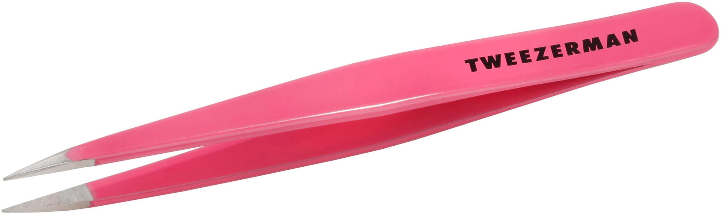 TWEEZERMAN Pinzette »TWEEZERMAN | Point Tweezer: Spitze Pinzette in Pink«, Präzise, handgeschliffene Spitzen für perfekte Augenbrauenformung!