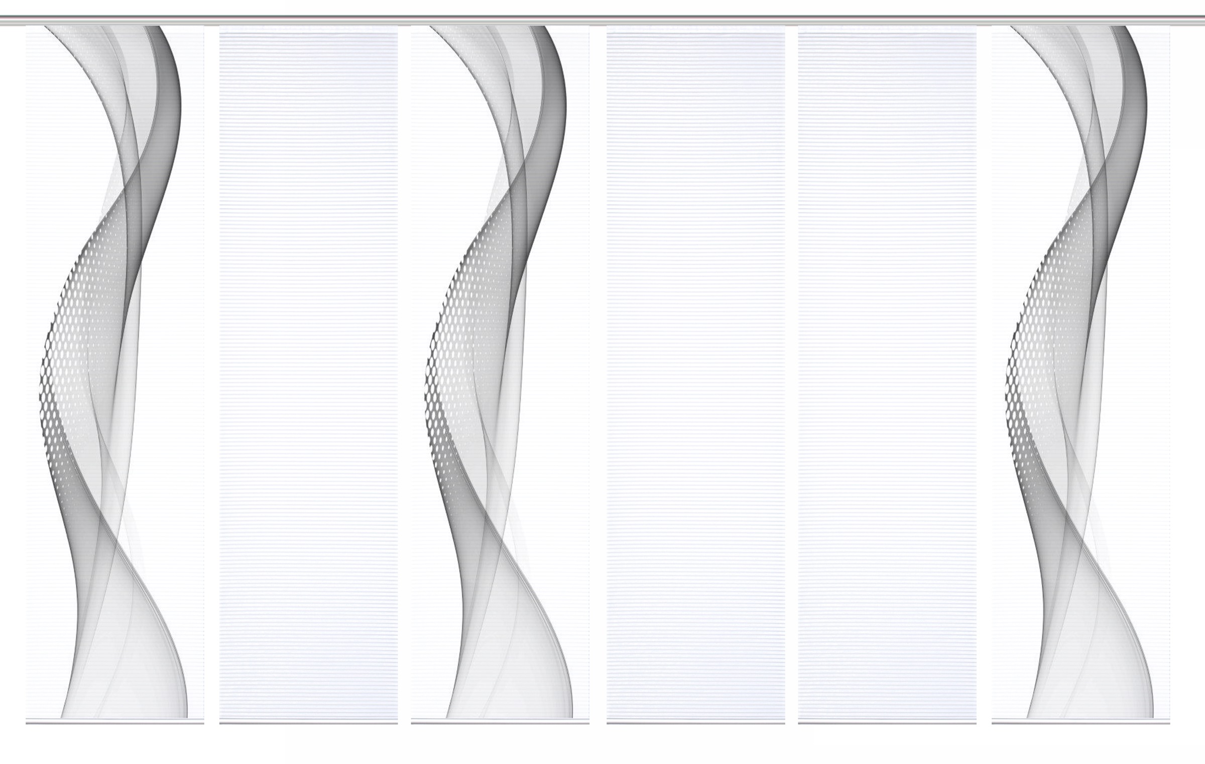 HOME in green Schiebegardine »NEVOLA« Paneelwagen 6 Stk. tlg. SET DIGITALDRUCK,BAMBUSOPTIK RECYCELT