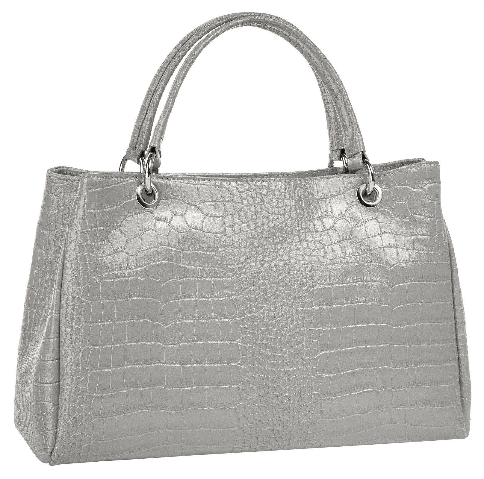 Cluty Henkeltasche, echt Leder, Made in Italy
