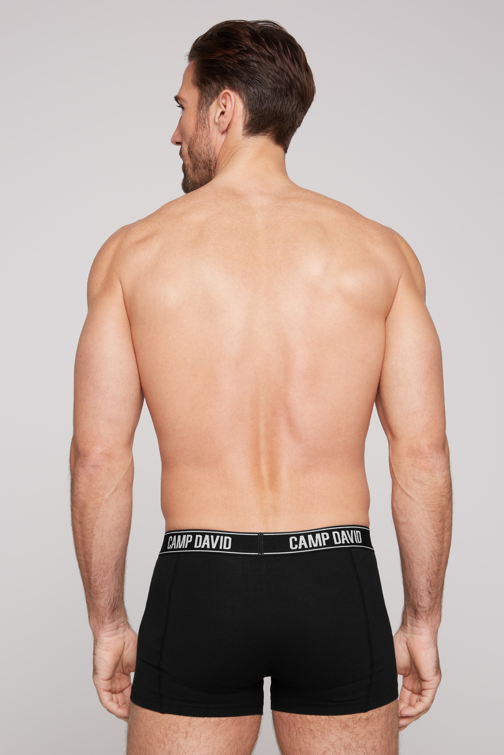 CAMP DAVID Boxershorts, (Packung, 2 St.), im 2er- Pack mit Logobund