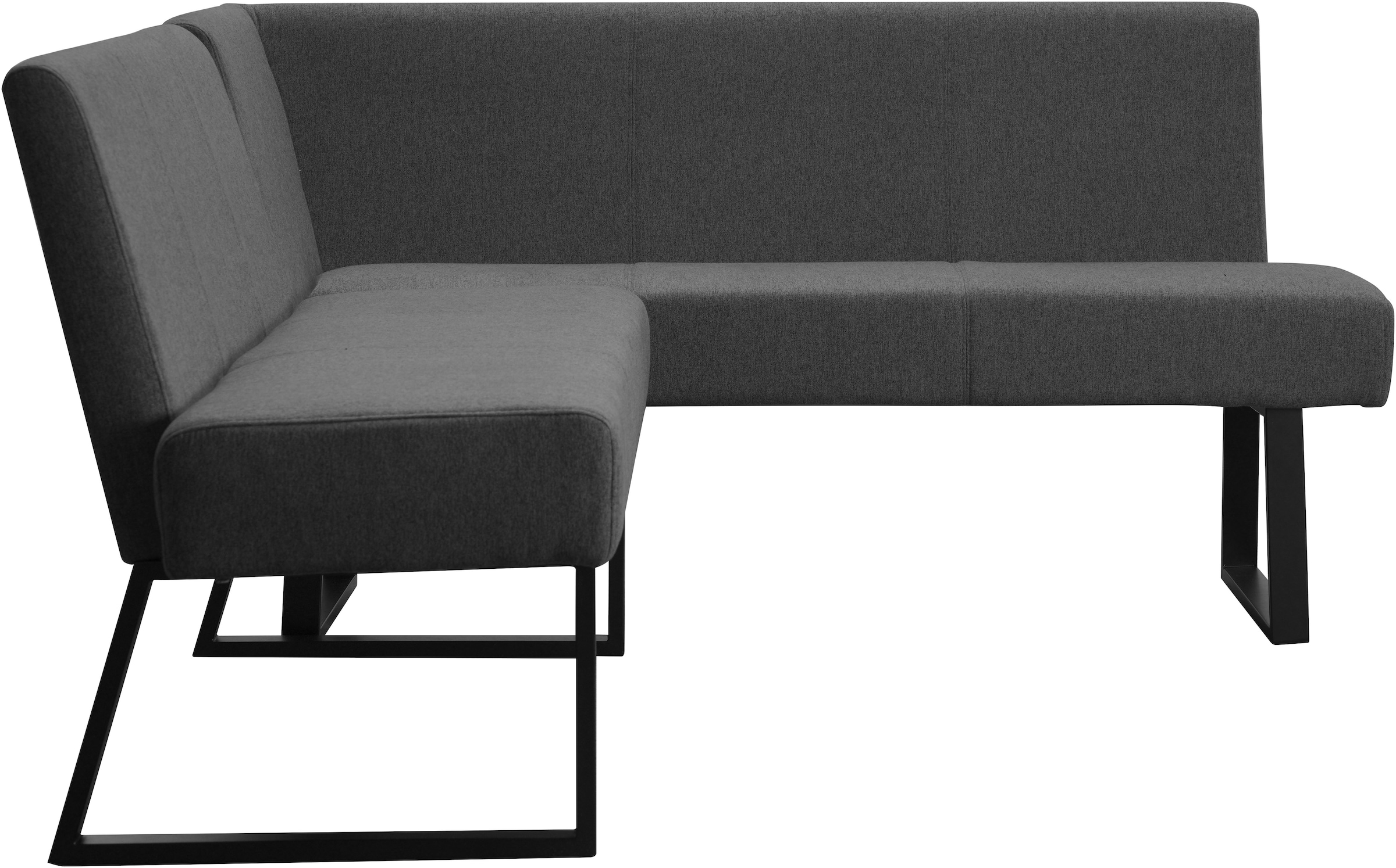 Home affaire Eckbank »Gladiole, TOPSELLER!, OTTOs Choice«, (Sitzbank, Esszimmerbank, Bank), mit Taschenfederkern, schwarzes Metallgestell, Breite 190 cm