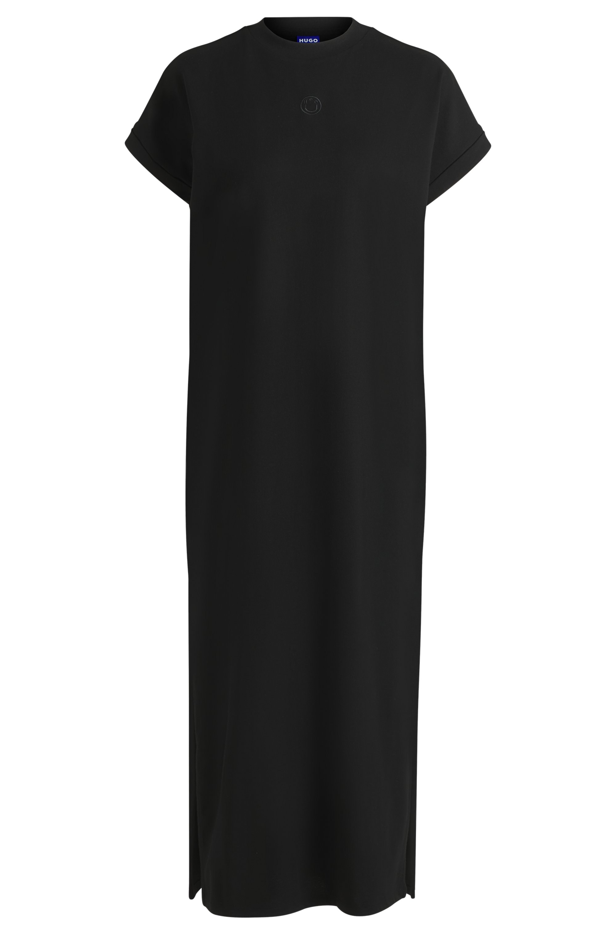 HUGO Blue Jerseykleid »Nalle«, mit Logostickerei Jersey Oversized mit Schlitz