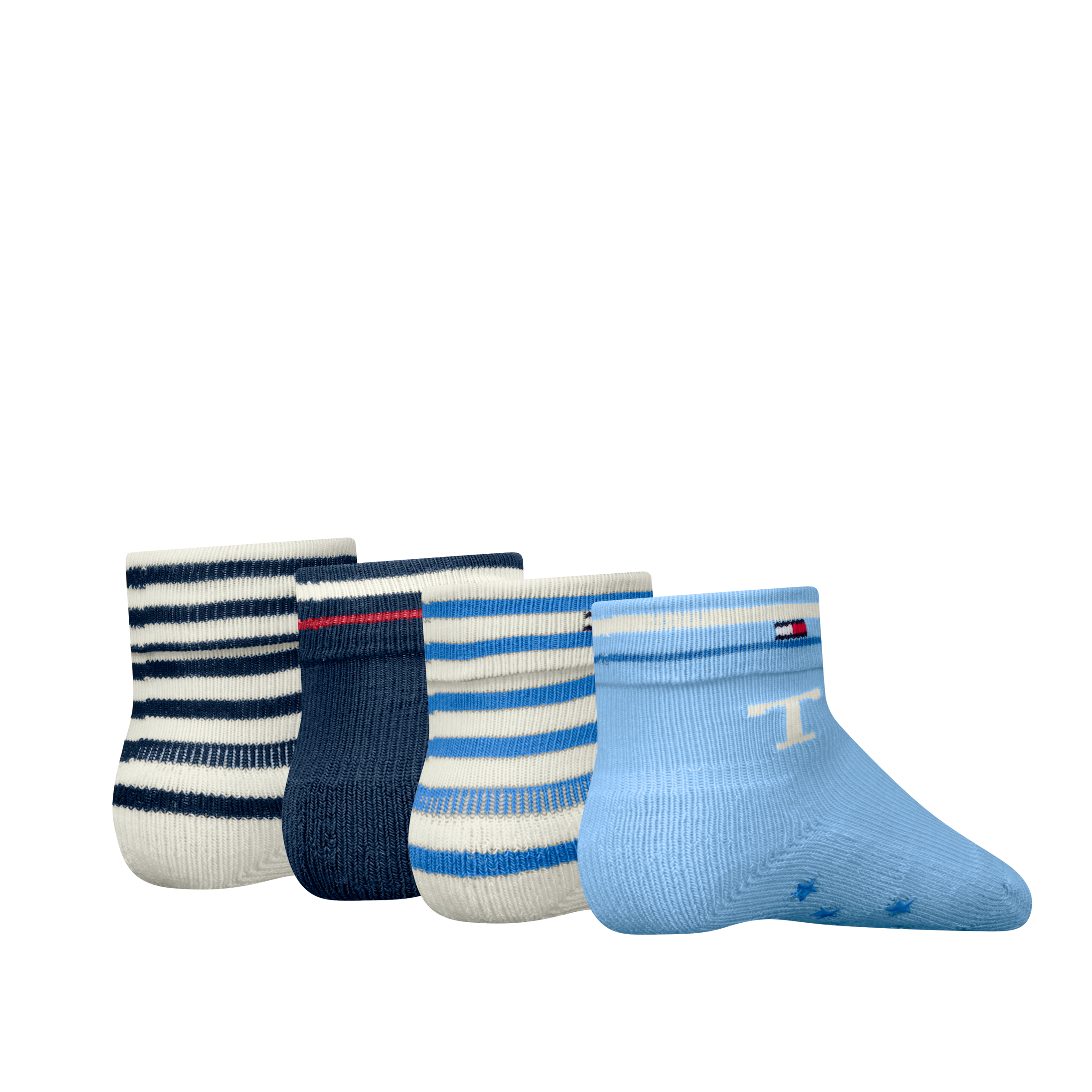 Tommy Hilfiger Socken »TH BABY SOCK 4P FOLD OVER STRIPE ECOM«, (4er Pack)