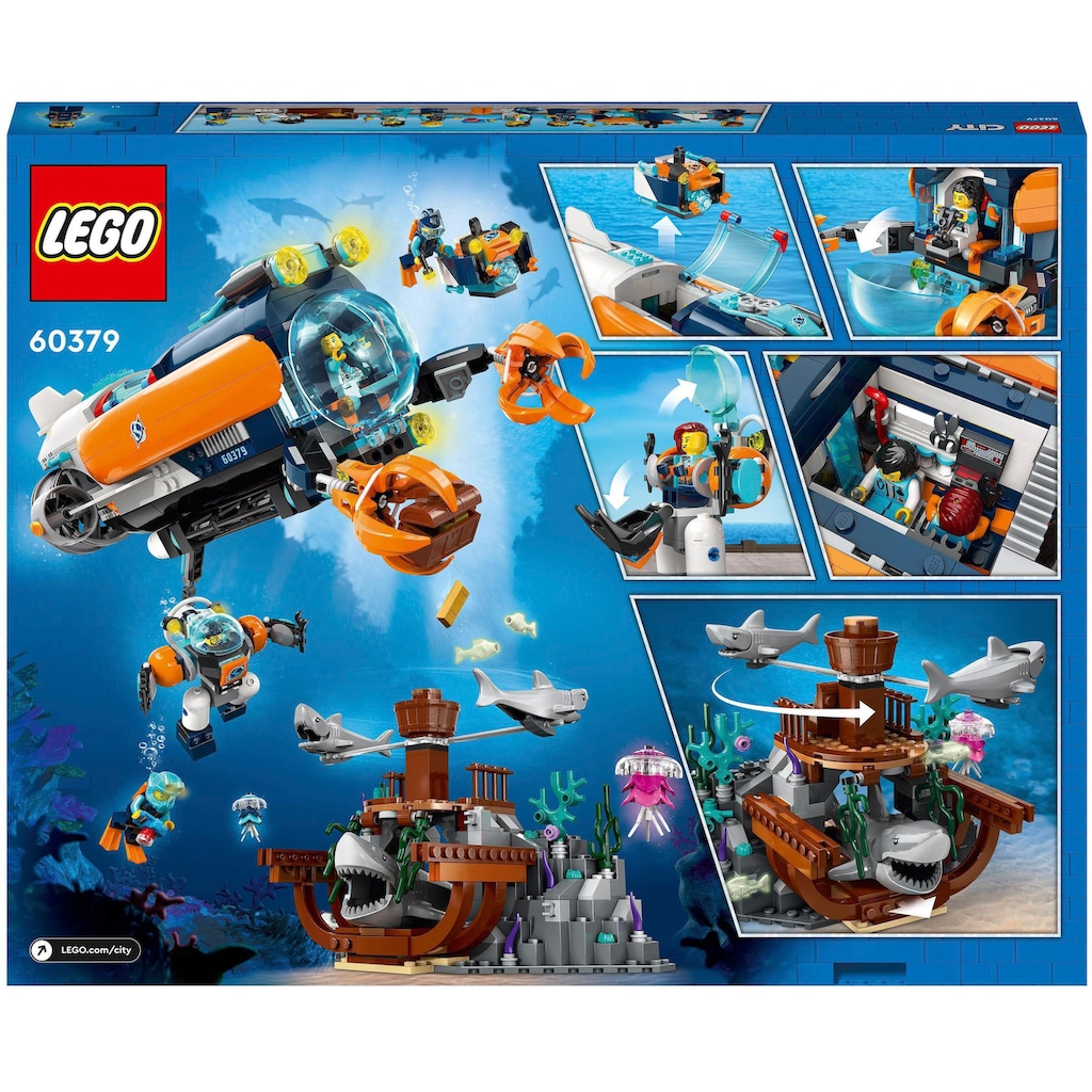 LEGO® Konstruktionsspielsteine »Forscher-U-Boot (60379), LEGO® City«, (842 St.)