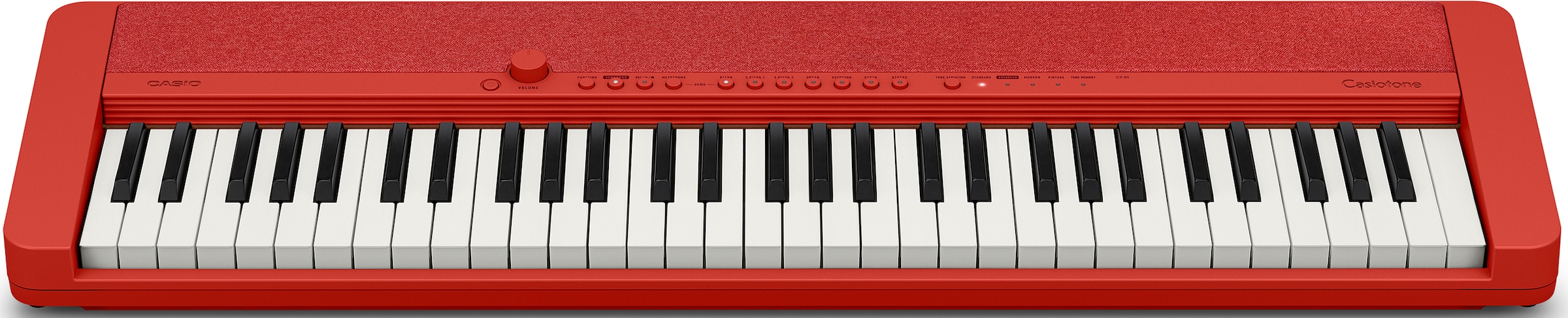 CASIO Home-Keyboard Piano-Keyboard-Set CT-S1RDSET (Set, inkl. Keyboardständer, Sustainpedal und Netzteil), ideal für Piano-Einsteiger und Klanggourmets; 