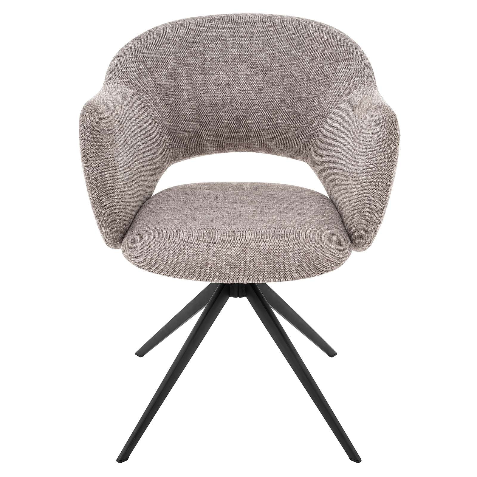 OTTO home Esszimmerstuhl »Fynnjard« (Set) 2 Stk.mit schwarzen Metallbeinen, Drehfunktion, Webstoff Bezug