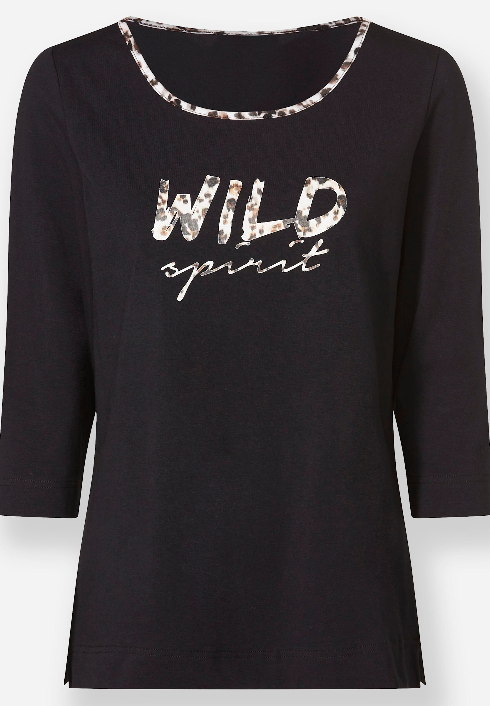 heine T-Shirt »Shirt 3/4-Arm-Shirt mit Leo-Details«