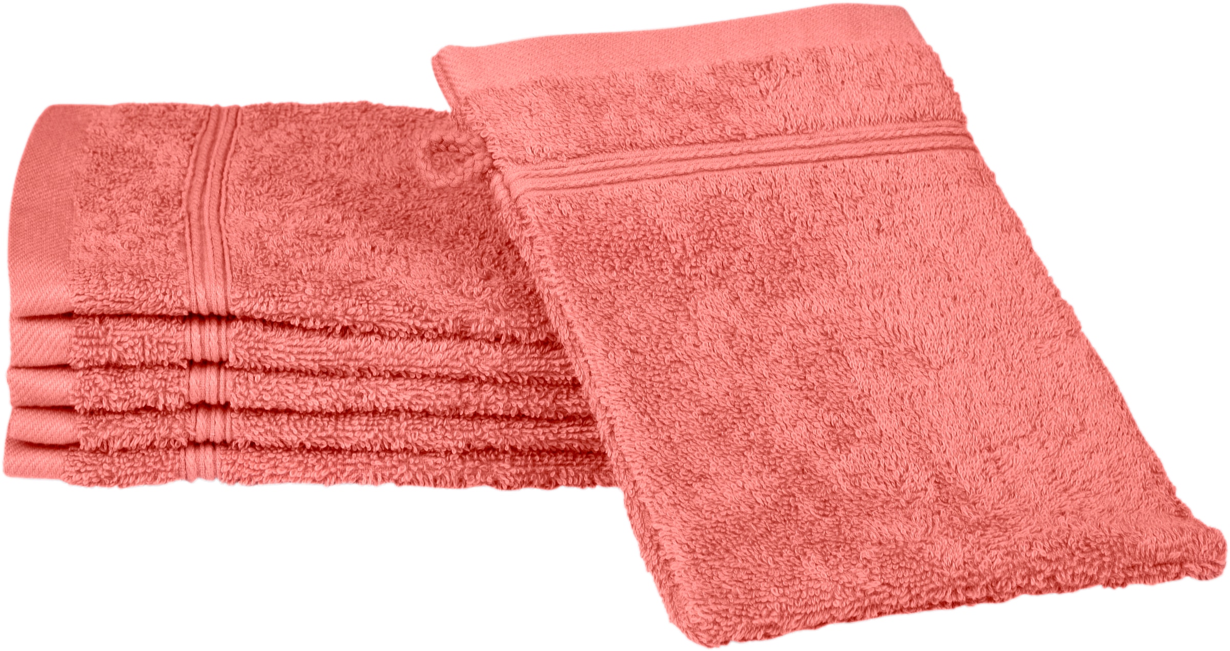 Ross Waschhandschuh »Rubin« 100% Baumwolle in rot, Größe B/L: 16 cm x 22 cm