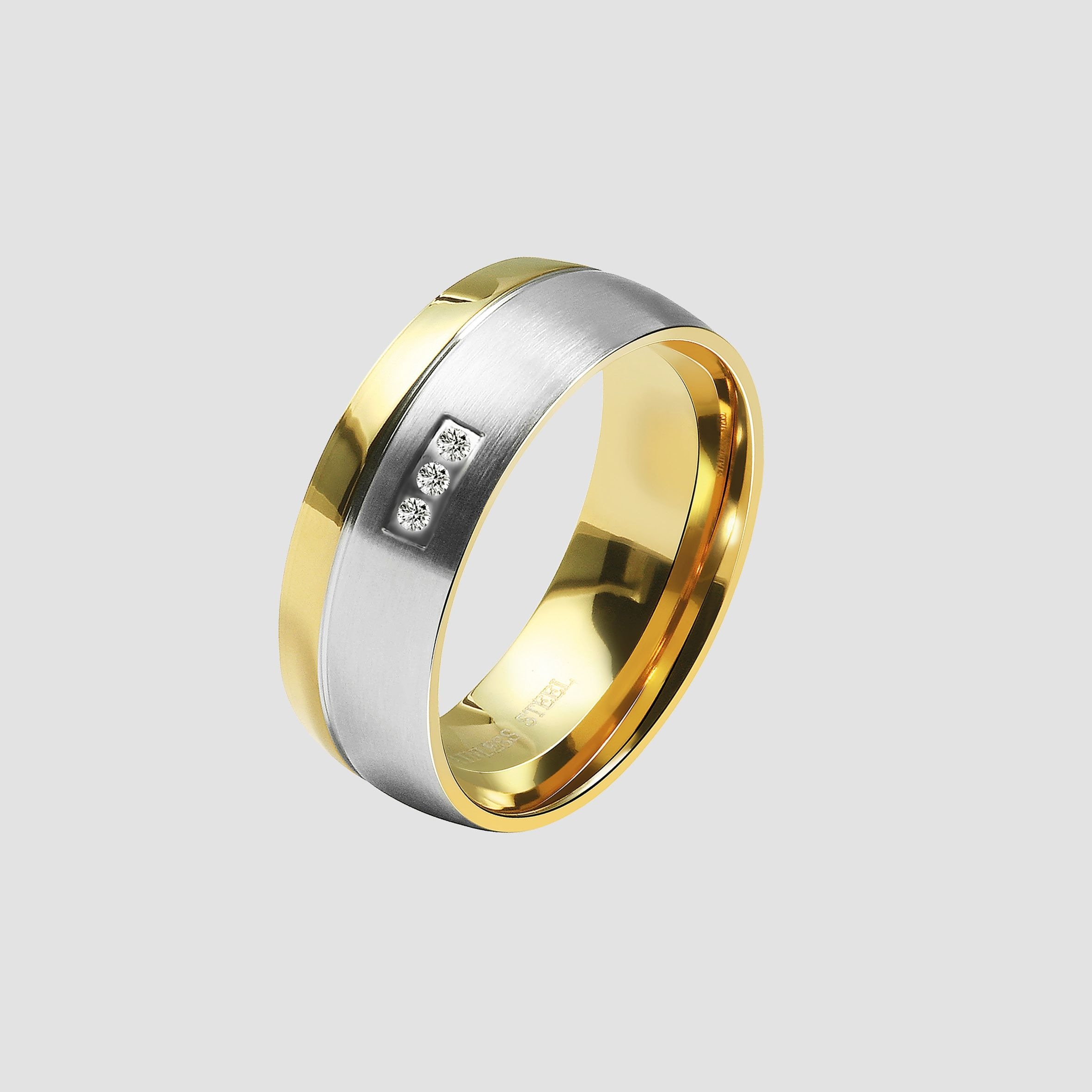 Adelia´s Fingerring »Damen Ring aus Edelstahl mit Strass Steinchen«