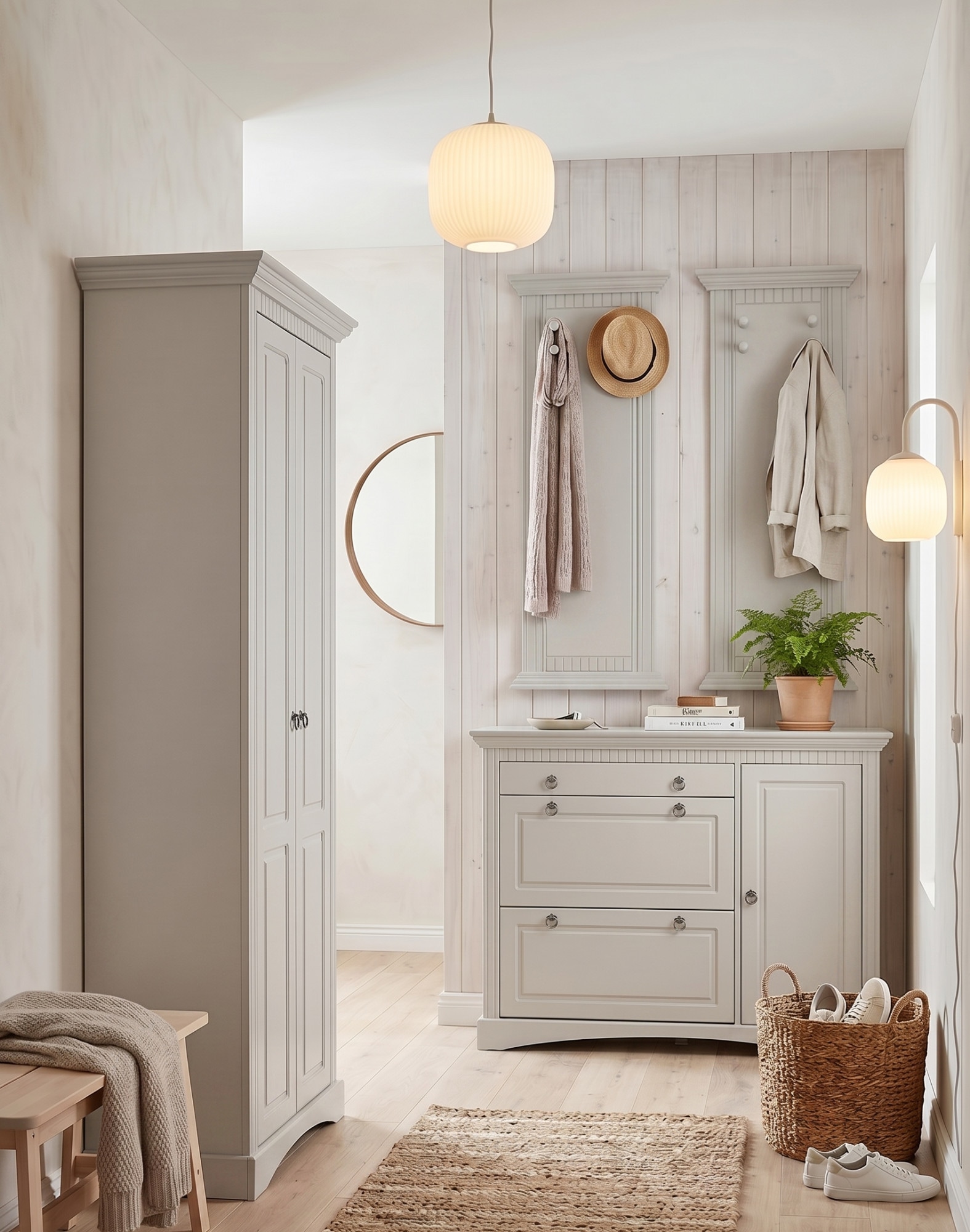 OTTO home Garderobenpaneel »Rustic« 2 Stk. tlg. (2 Stück), aus massiver Kiefer, mit dekorativen Fräsungen