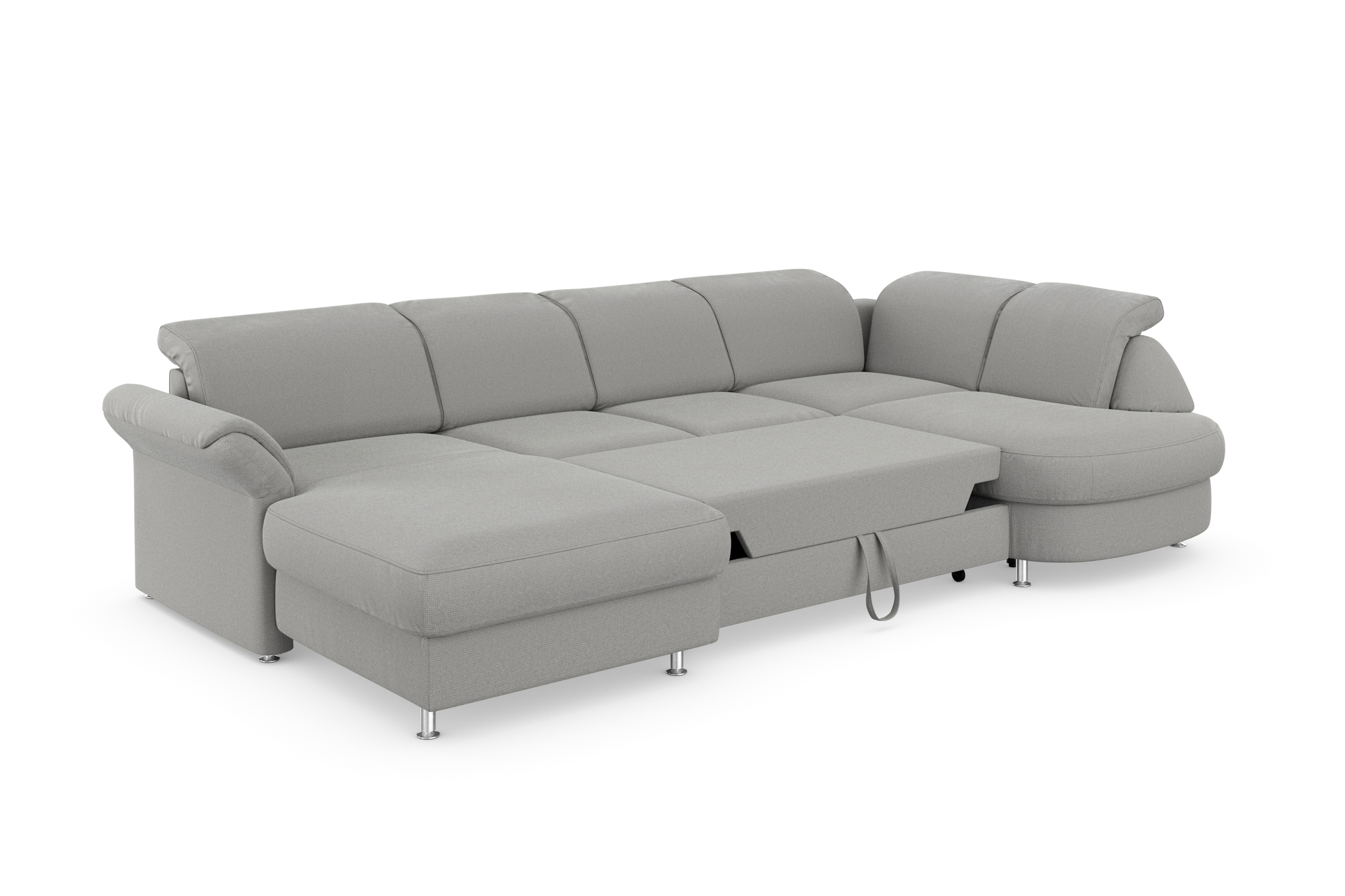 sit&more Wohnlandschaft »Apulia U-Form«, wahlweise Bettfunktion, Bettkasten und Kopf- und Armteilverstellung