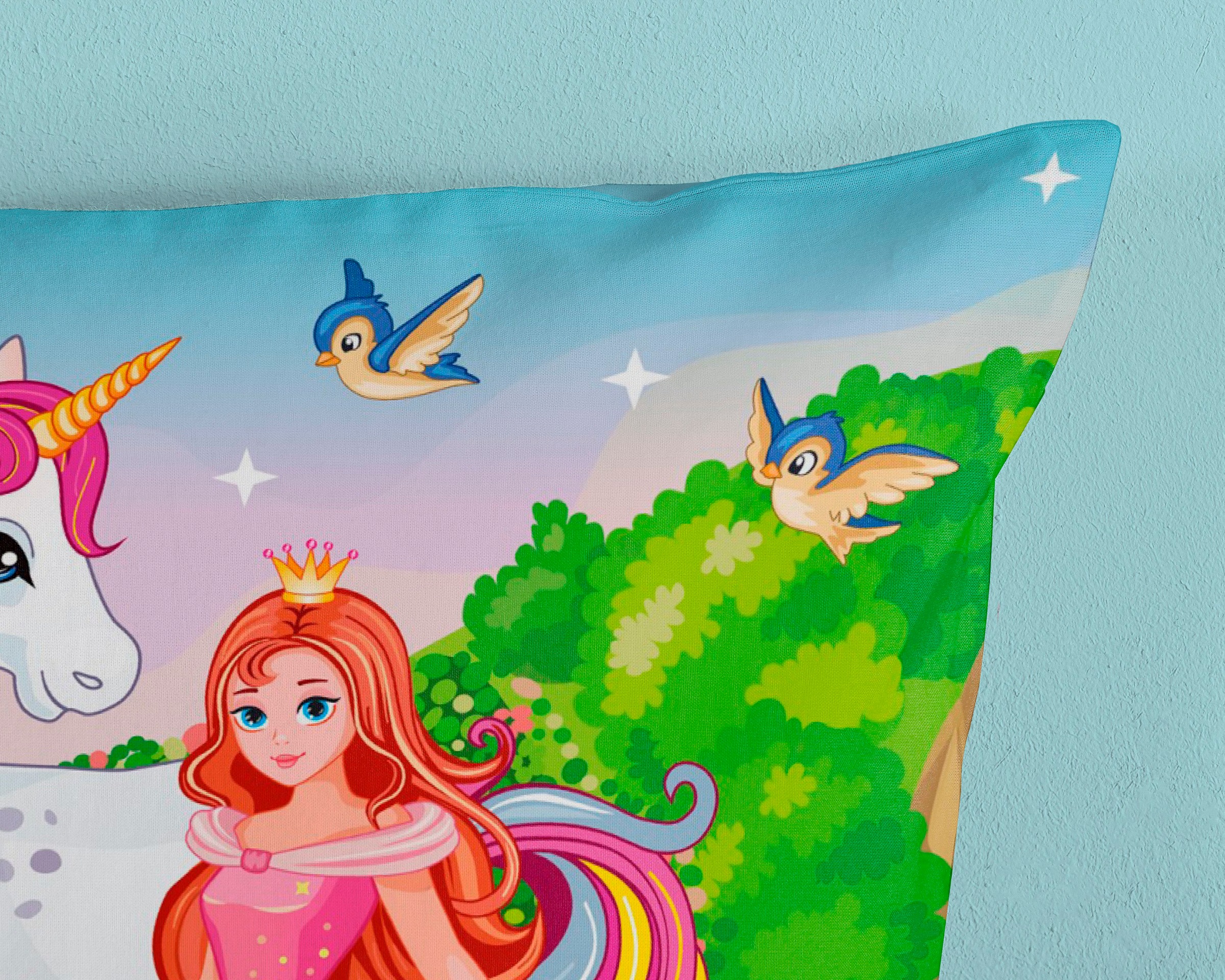 good morning Kinderbettwäsche »Fairytale«, Baumwolle, 135x200, Reißverschluss, Wendeoptik, Kind, Mädchen, Einhorn