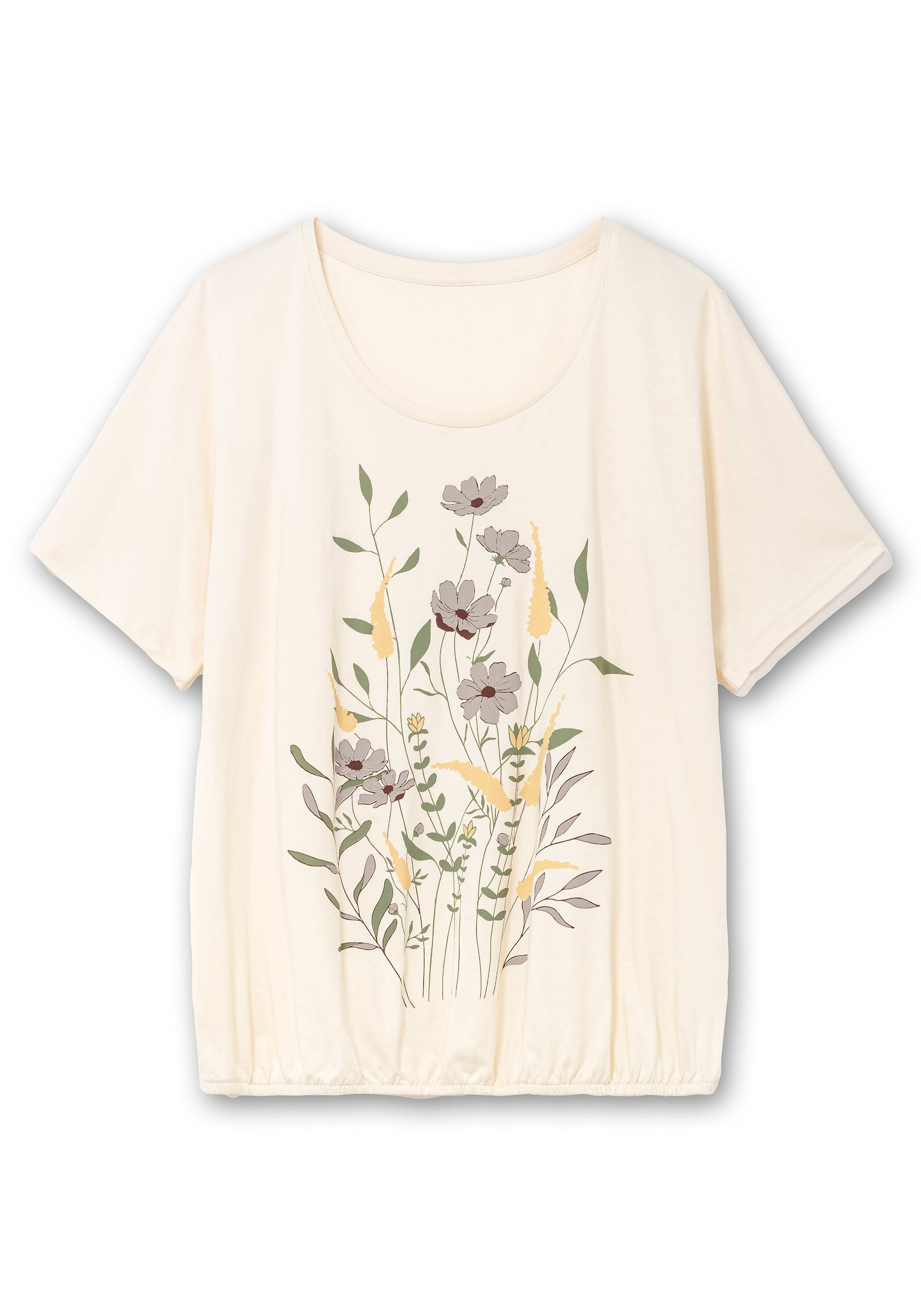 Sheego Rundhalsshirt »Shirt mit Blumen-Frontprint«