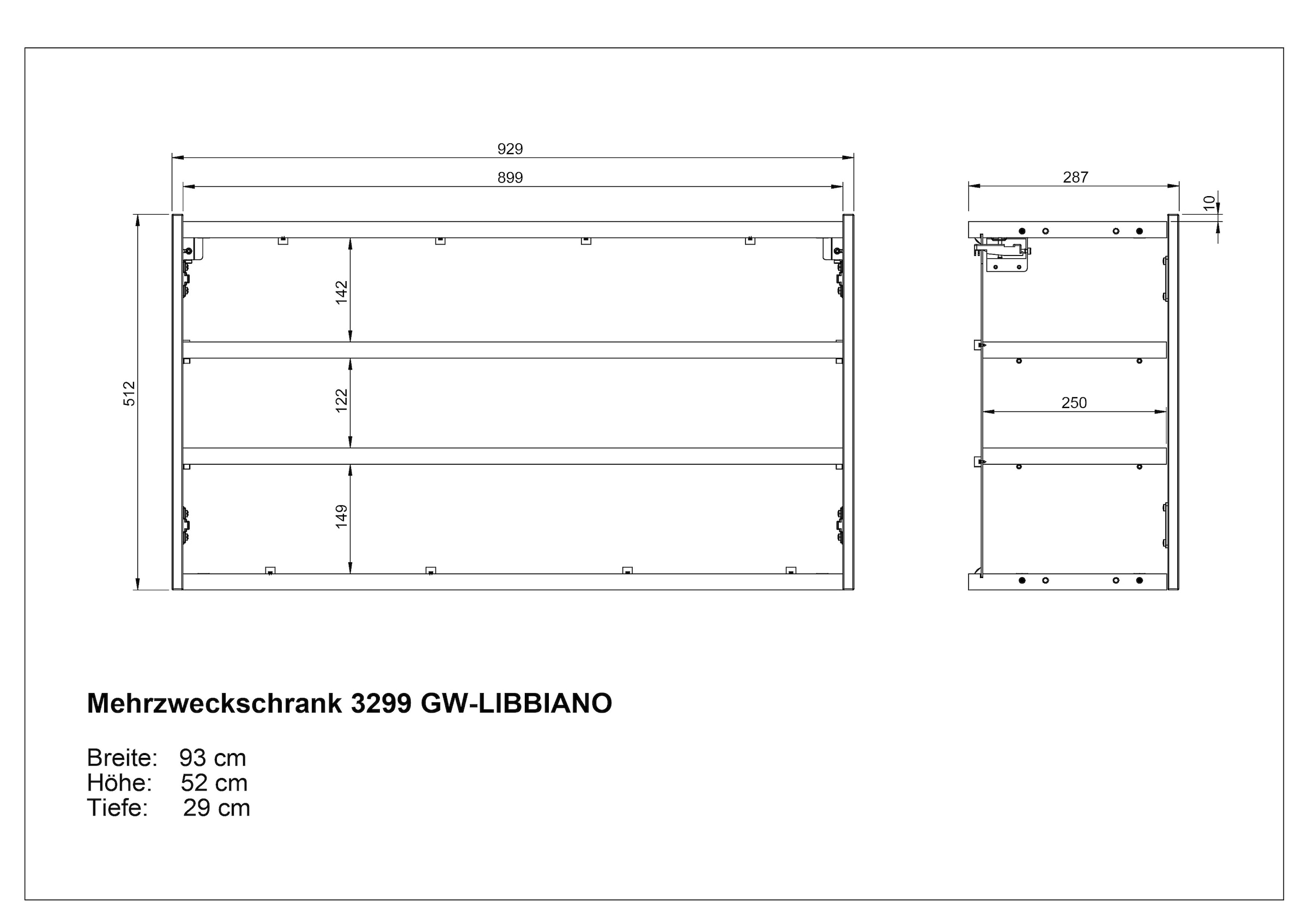 GERMANIA Schuhschrank »Libbiano« Flurschrank, Soft-close, verstellb. Böden, in 3 Höhen, 2- oder 3-türig