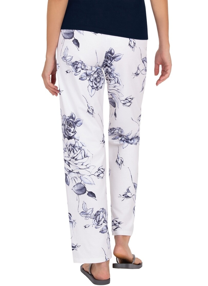 Trigema Jerseyhose »TRIGEMA Schlafanzughose mit modischem Rosen-Motiv«