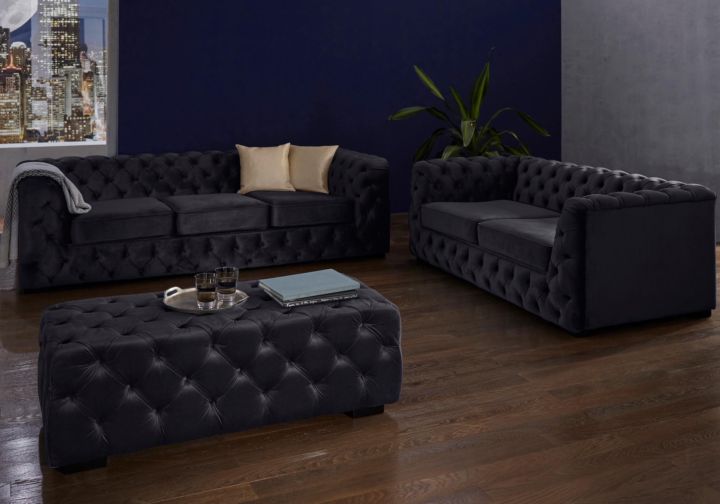 Guido Maria Kretschmer Home&Living Chesterfield-Sofa »Kalina«, mit klassischer Chesterfield-Knopfheftung