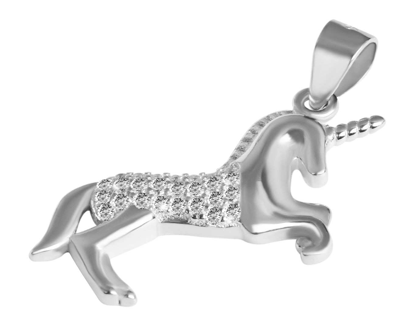 Adelia´s Kettenanhänger »Damen Anhänger ¿ Einhorn Anhänger aus 925 Silber mit Zirkonia«