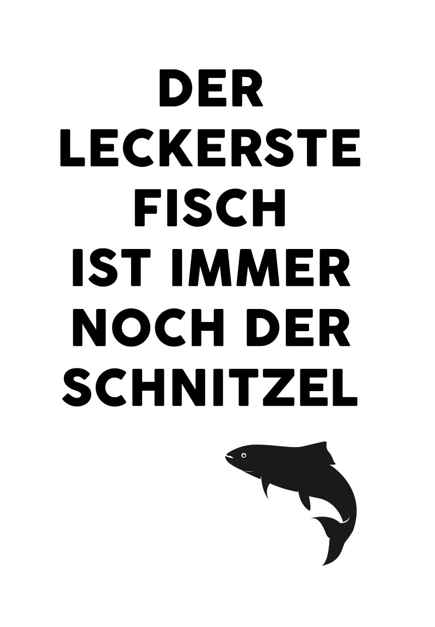 queence Wanddekoobjekt »Fisch«, Stahlschild, Blechschild, Spruch, Witzig, Wanddeko, retro, 20x30cm