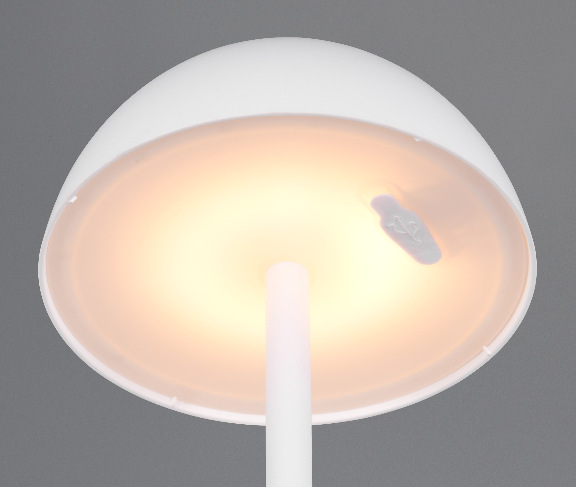 my home LED Außen-Tischleuchte »Abbey Tischleuchte (Stück)«, 1 flammig, Leuchtmittel LED-Board | LED fest integriert, Outdoor Akku Tischlampe Pilzdesign, USB-C, 4-fach Touch Dimmer, IP54