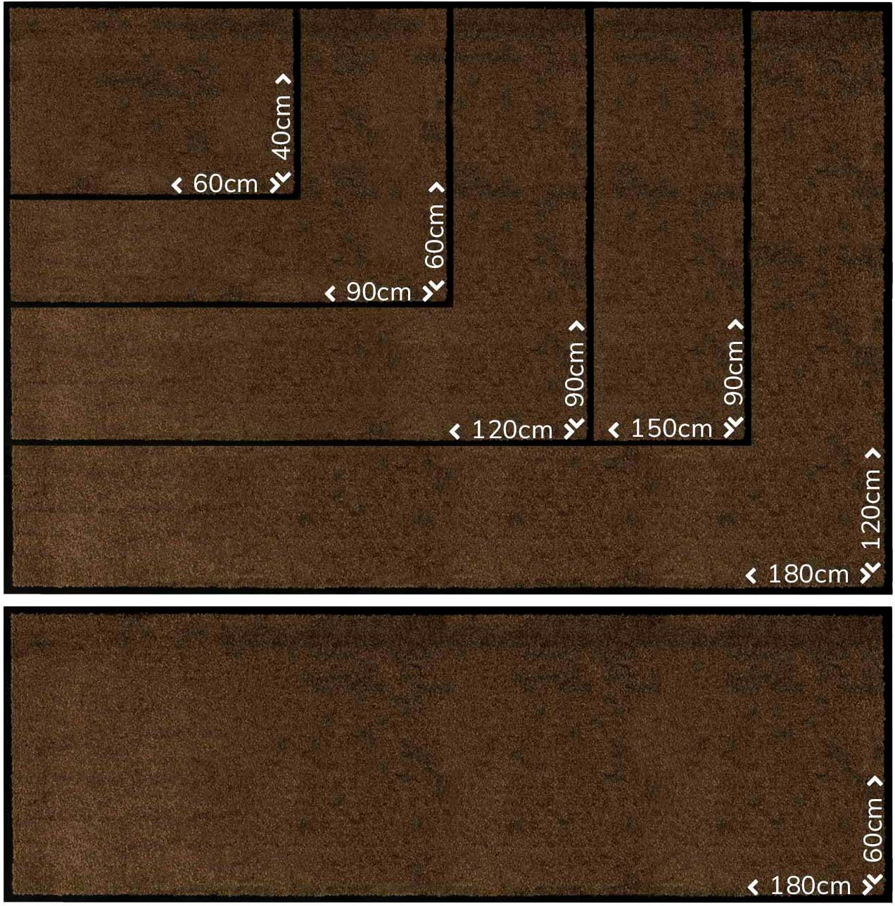 Primaflor-Ideen in Textil Fußmatte »Schmutzfangmatte CLEAN PRO, Made in Belgium«, rechteckig, 8 mm Höhe, Uni-Farben, UV-beständig, strapazierfähig, waschbar