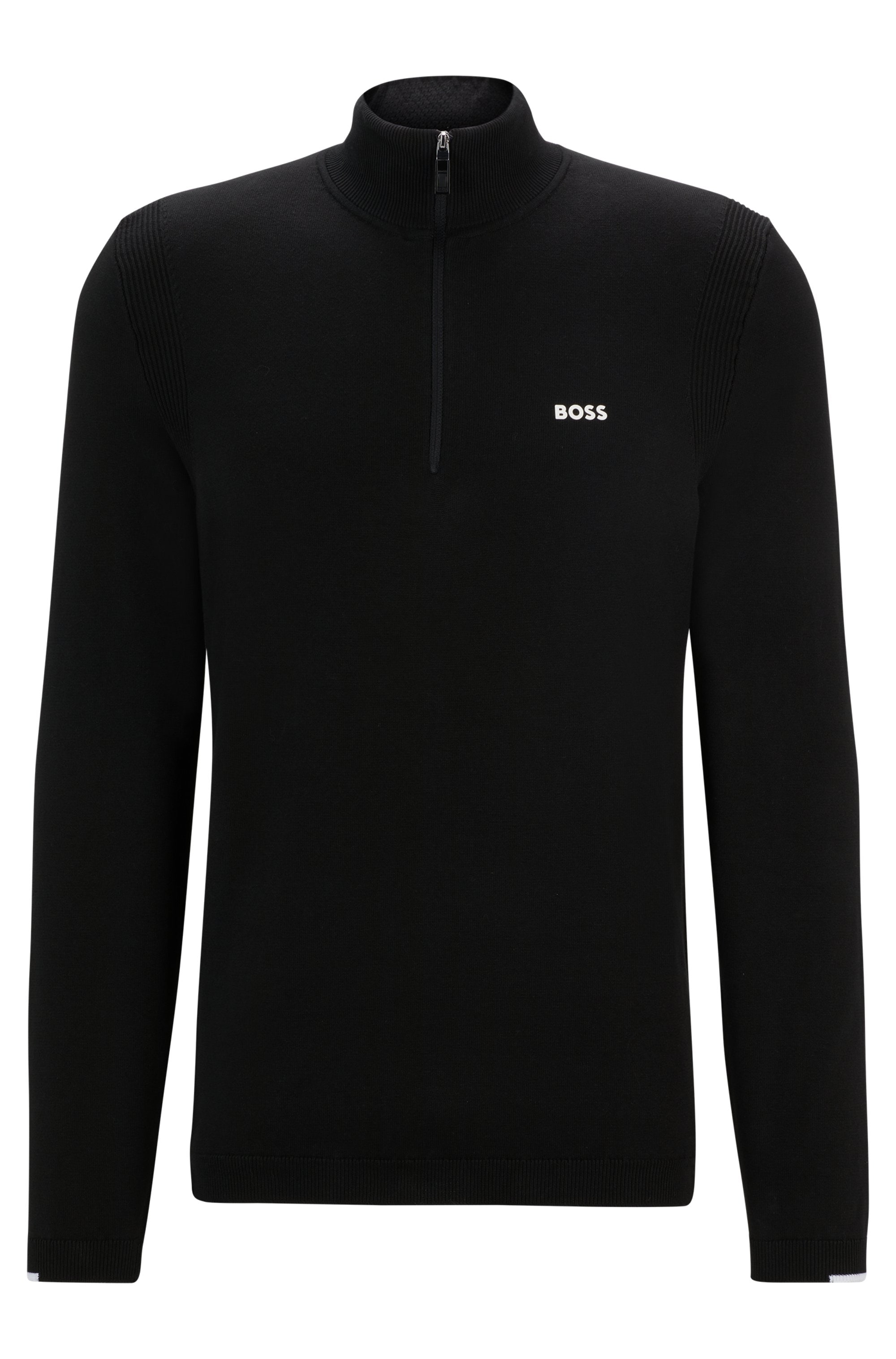 BOSS GREEN Strickpullover »Ever-X QZ«, mit Reißverschluss