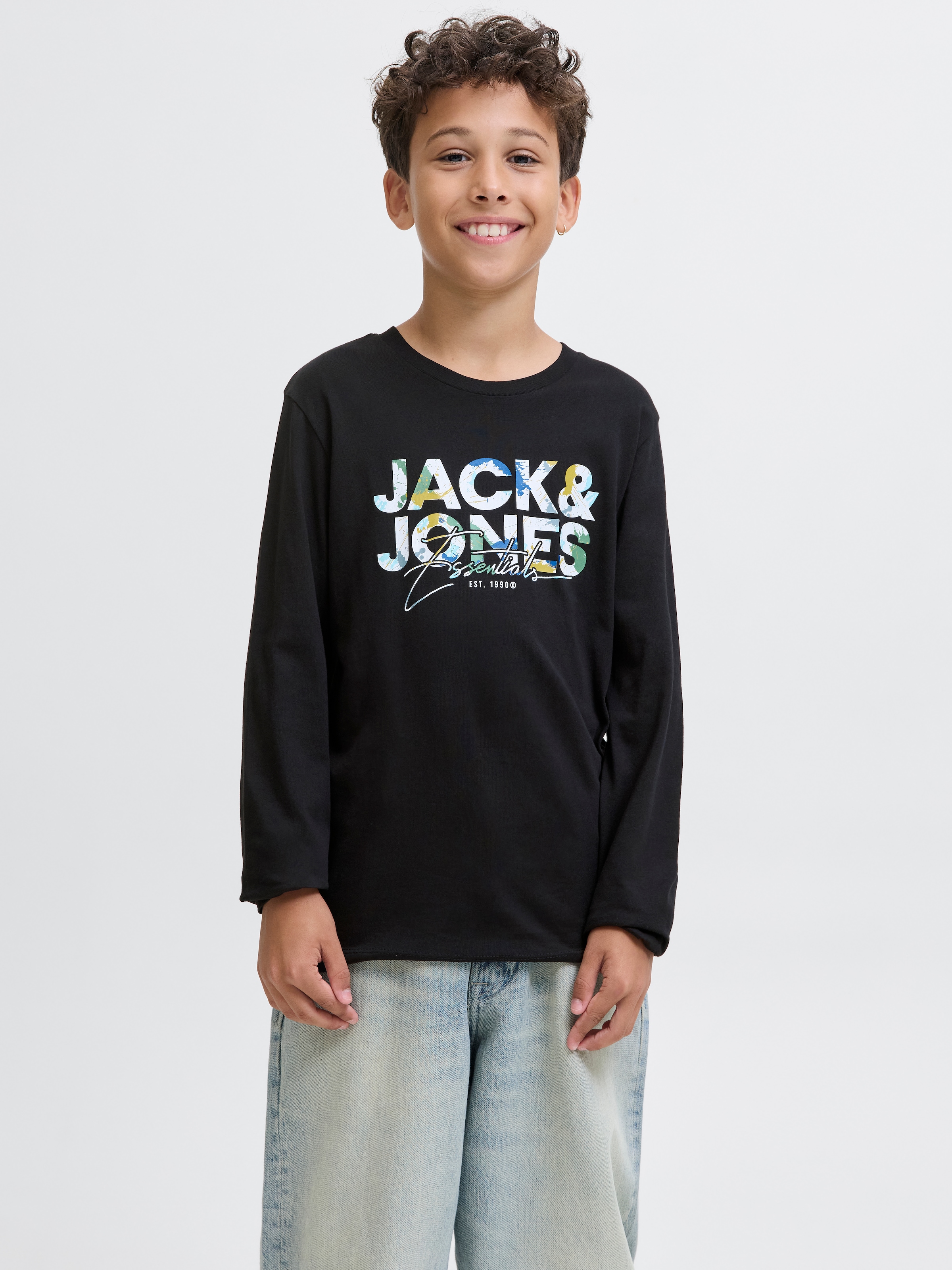 Jack & Jones Junior T-Shirt »JJGEPLAS TEE LS CREW NECK 2PK MP JNR«, (Packung, 2 tlg.)