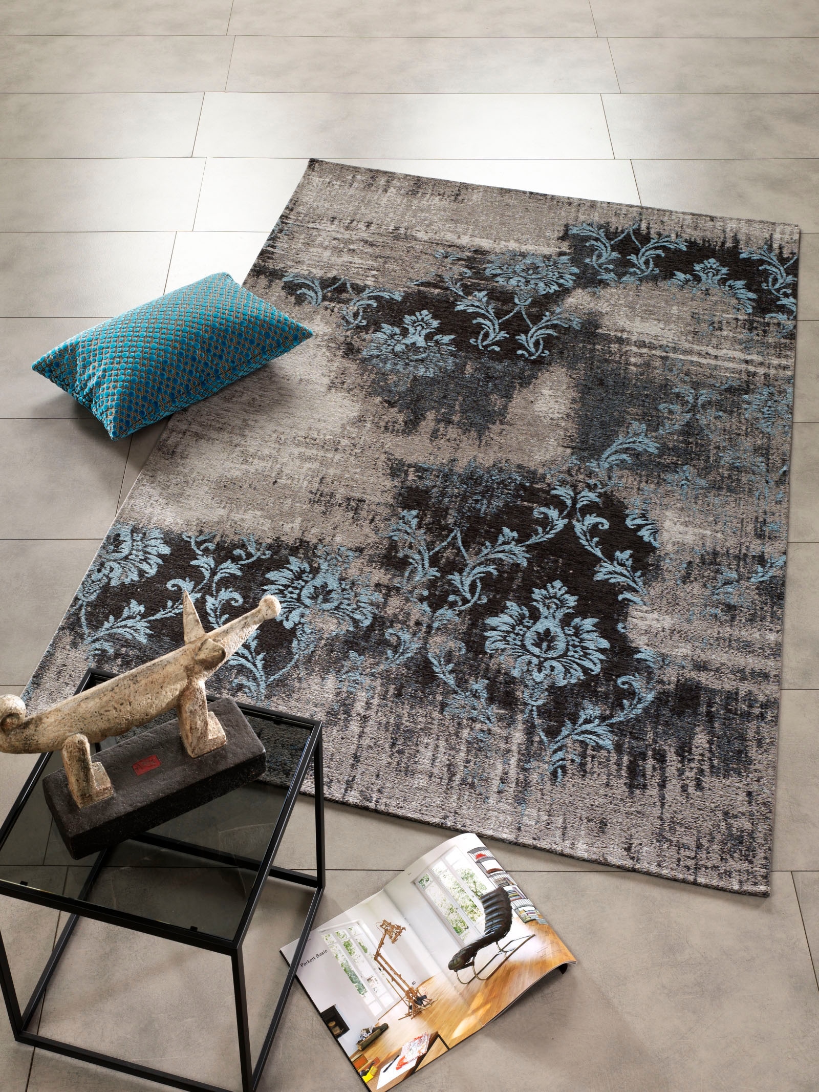 OCI DIE TEPPICHMARKE Teppich »Diana Melody« rechteckig 5 mm Höhe Flachgewebe, Baumwollanteil, Kurzflor, Wohnzimmer