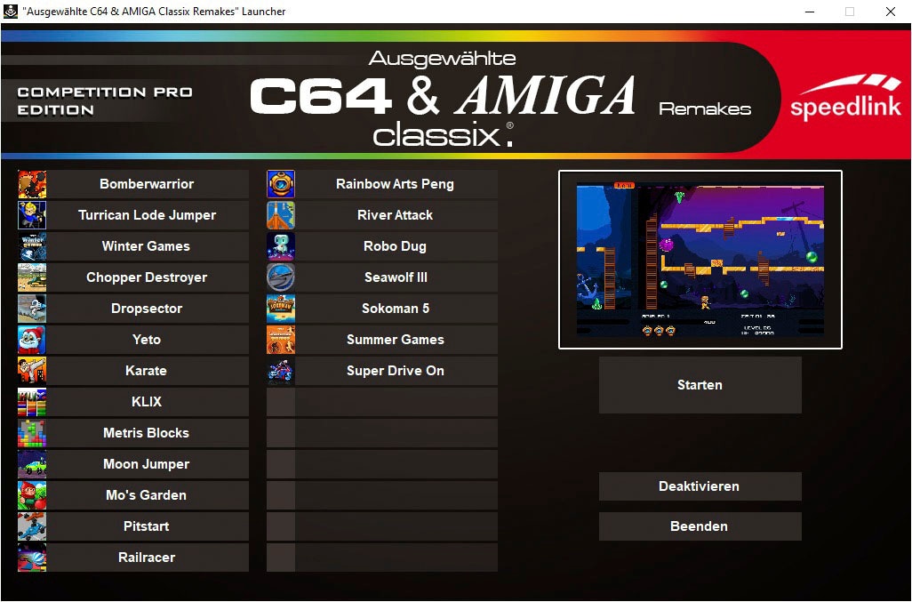 Speedlink Joystick »COMPETITION PRO EXTRA Inkl. 25 Retro-Spielen für Windows«, Vier Feuertasten und Schnellfeuer-Modus