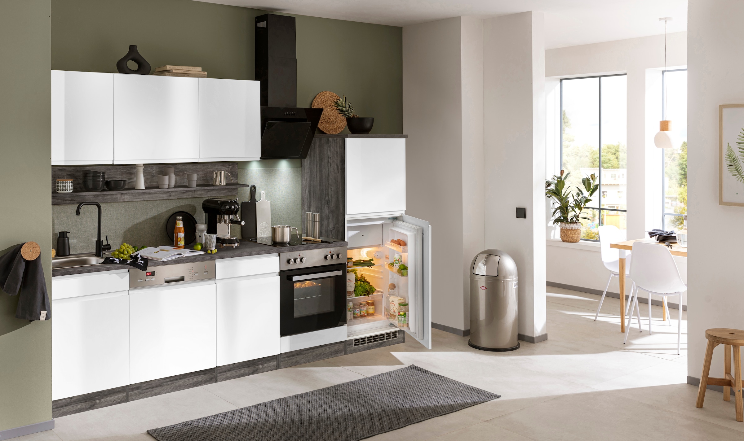 KOCHSTATION Küchenzeile »KS-Virginia« Breite 280 cm, wahlweise mit E-Geräten