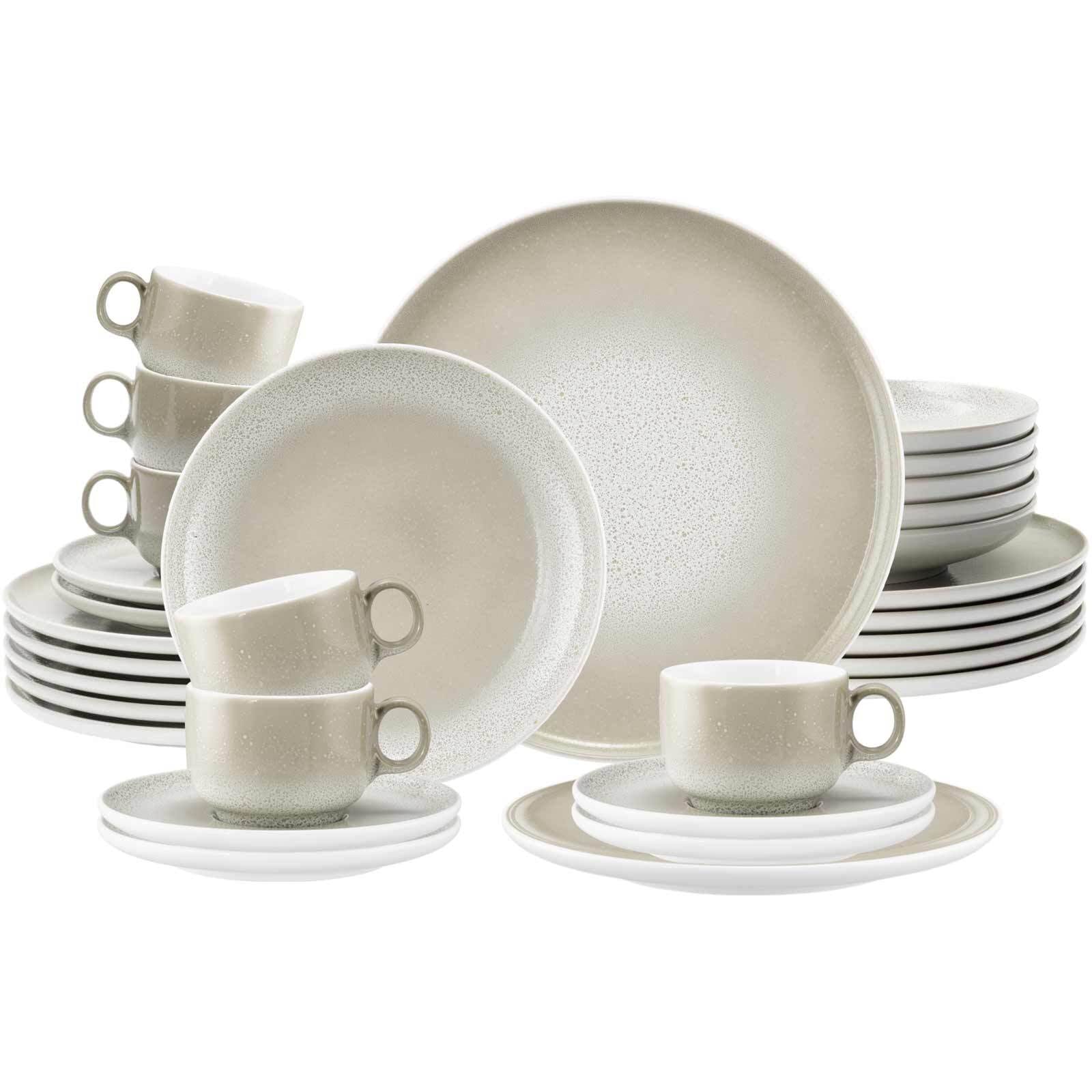 Seltmann Weiden Geschirr-Set »Kombiservice Sento Home 30er Set« Spülmaschinengeeignet, Mikrowellengeeignet, Ofenfest, Salamandergeeignet, Kühlschrankgeeignet, Gefrierschrankgeeignet