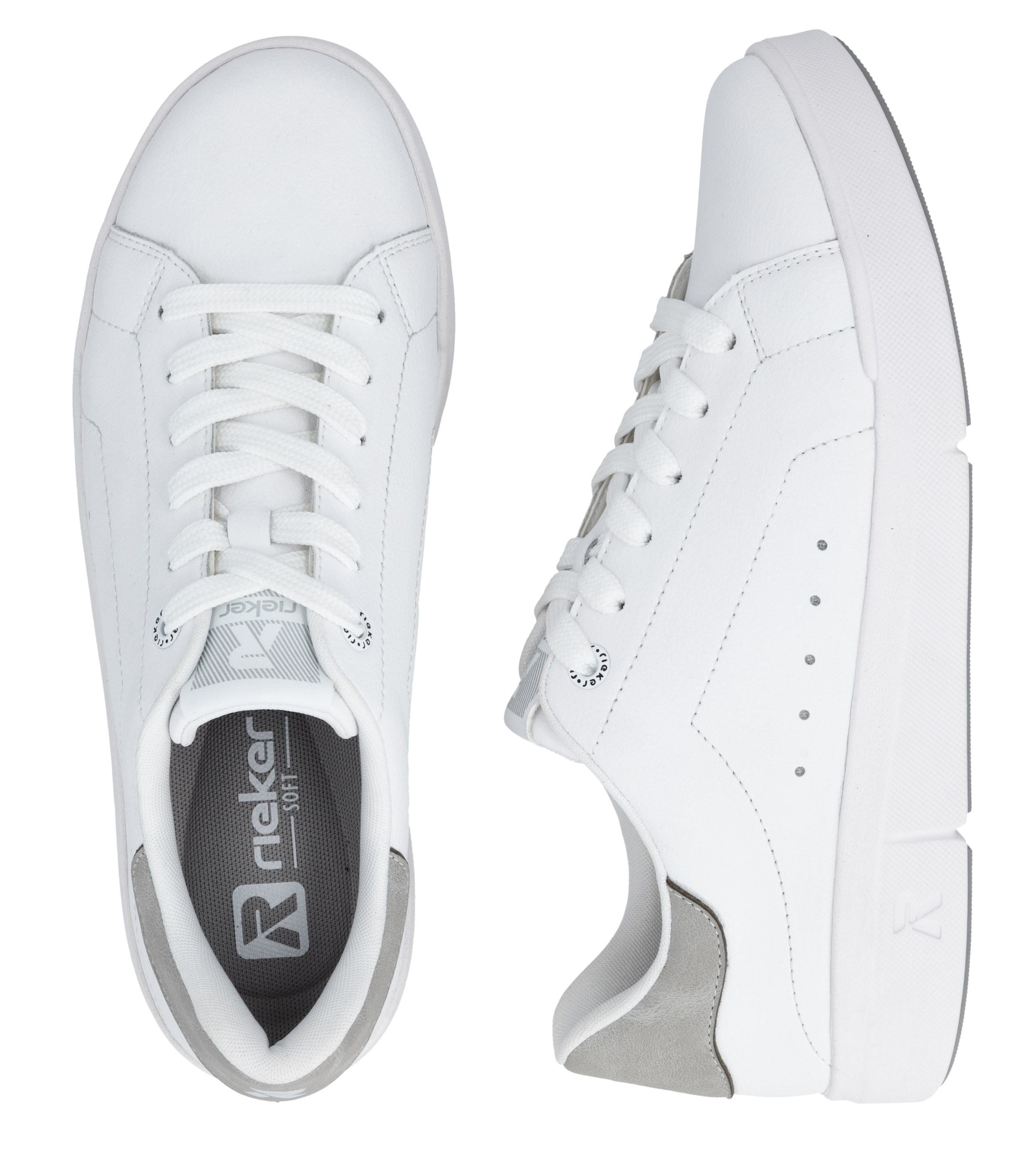 RIEKER Sport Sneaker  in monochromer Optik, Freizeitschuh, Halbschuh, Schnürschuh