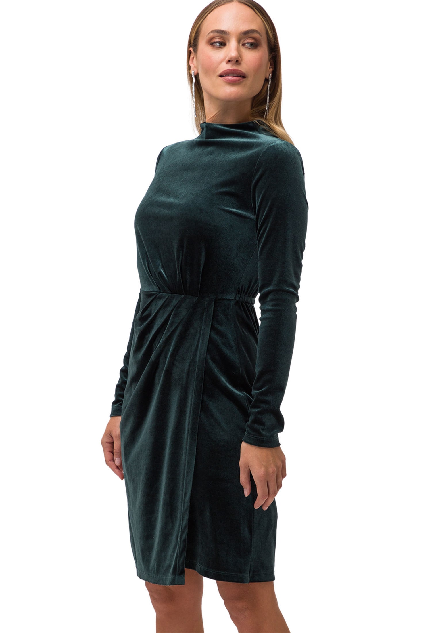 Zero Samtkleid »Samtkleid mit Stehkragen«