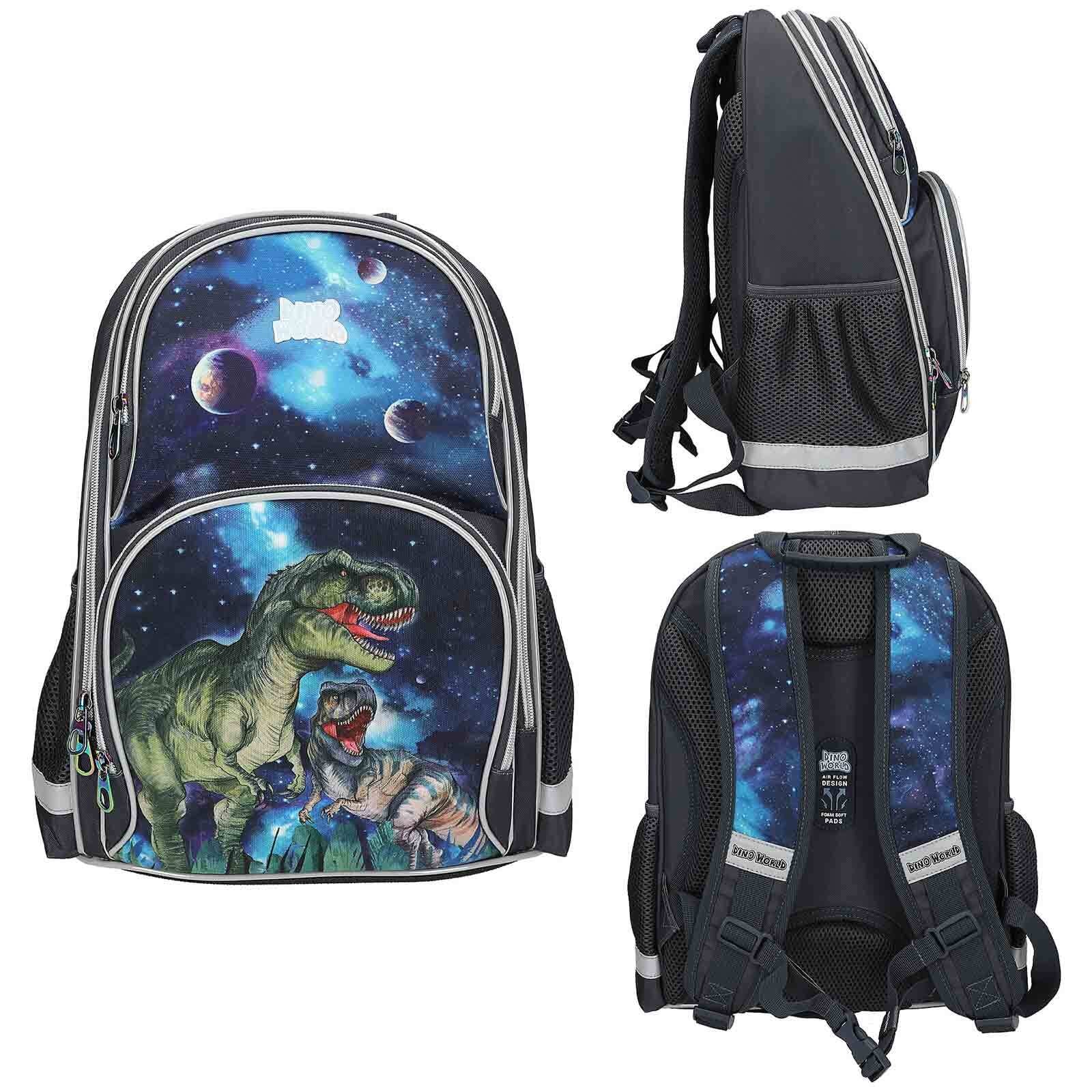 Depesche Rucksack »Schulrucksack GALAXY Dino World 16 x 33 cm grau-grün«