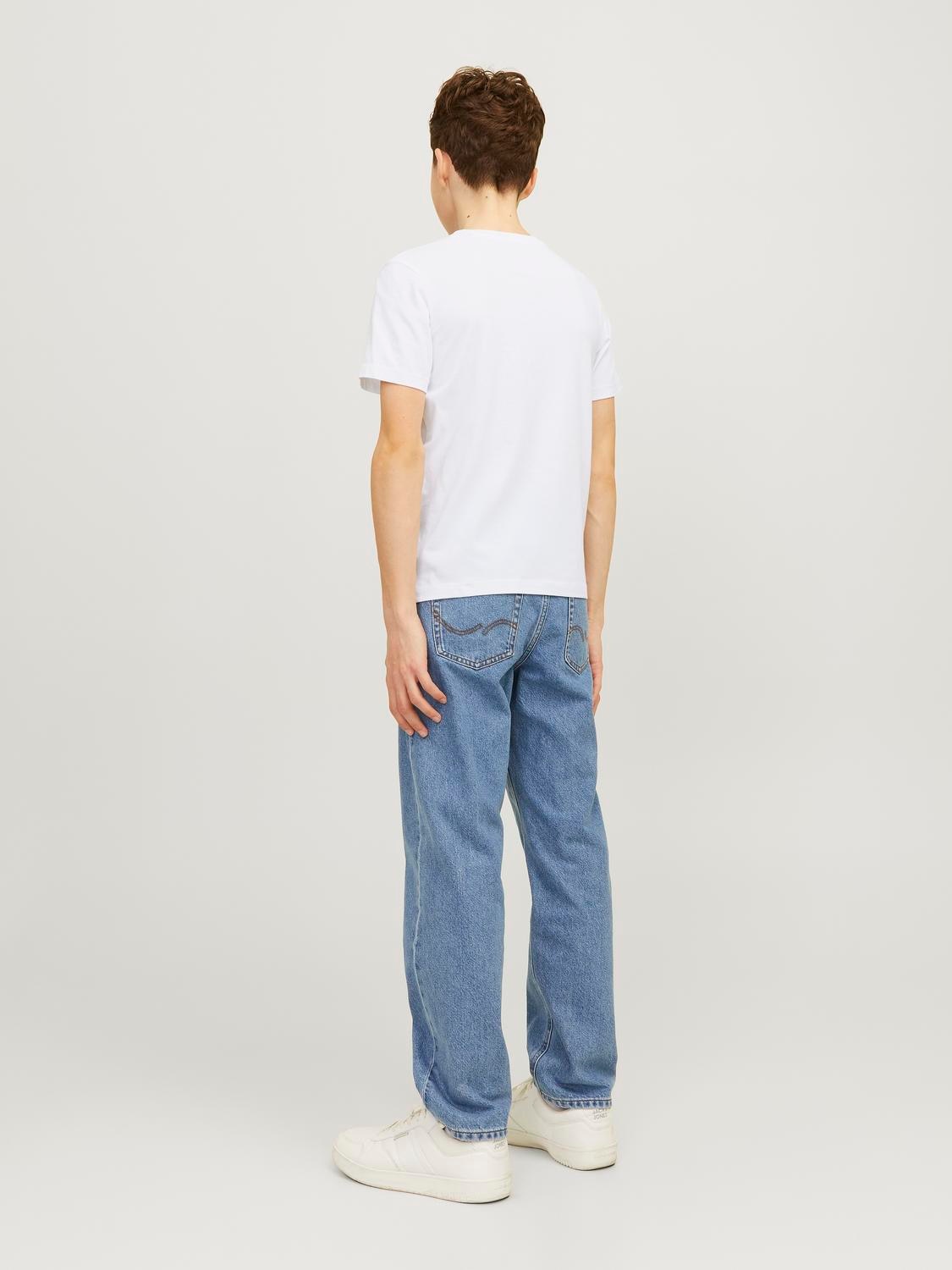 Jack & Jones Junior Rundhalsshirt »JJELOGO TEE SS O-NECK 2 COL S NOOS JNR«