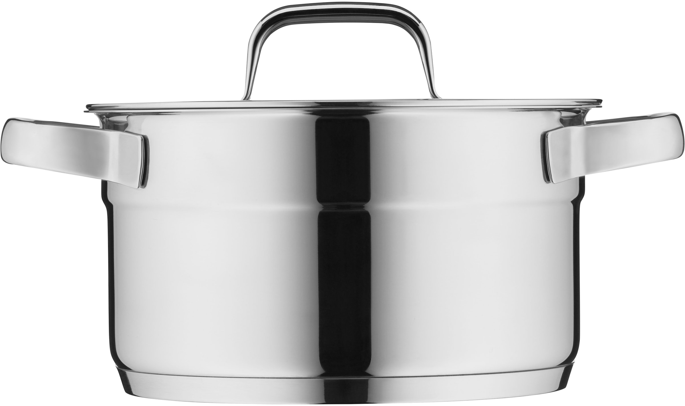 WMF Kochtopf »Compact Cuisine«, Cromargan® Edelstahl Rostfrei 18/10, (2 tlg.), wärmeduzierende Hohlgriffe, Innenskalierung, Schüttrand