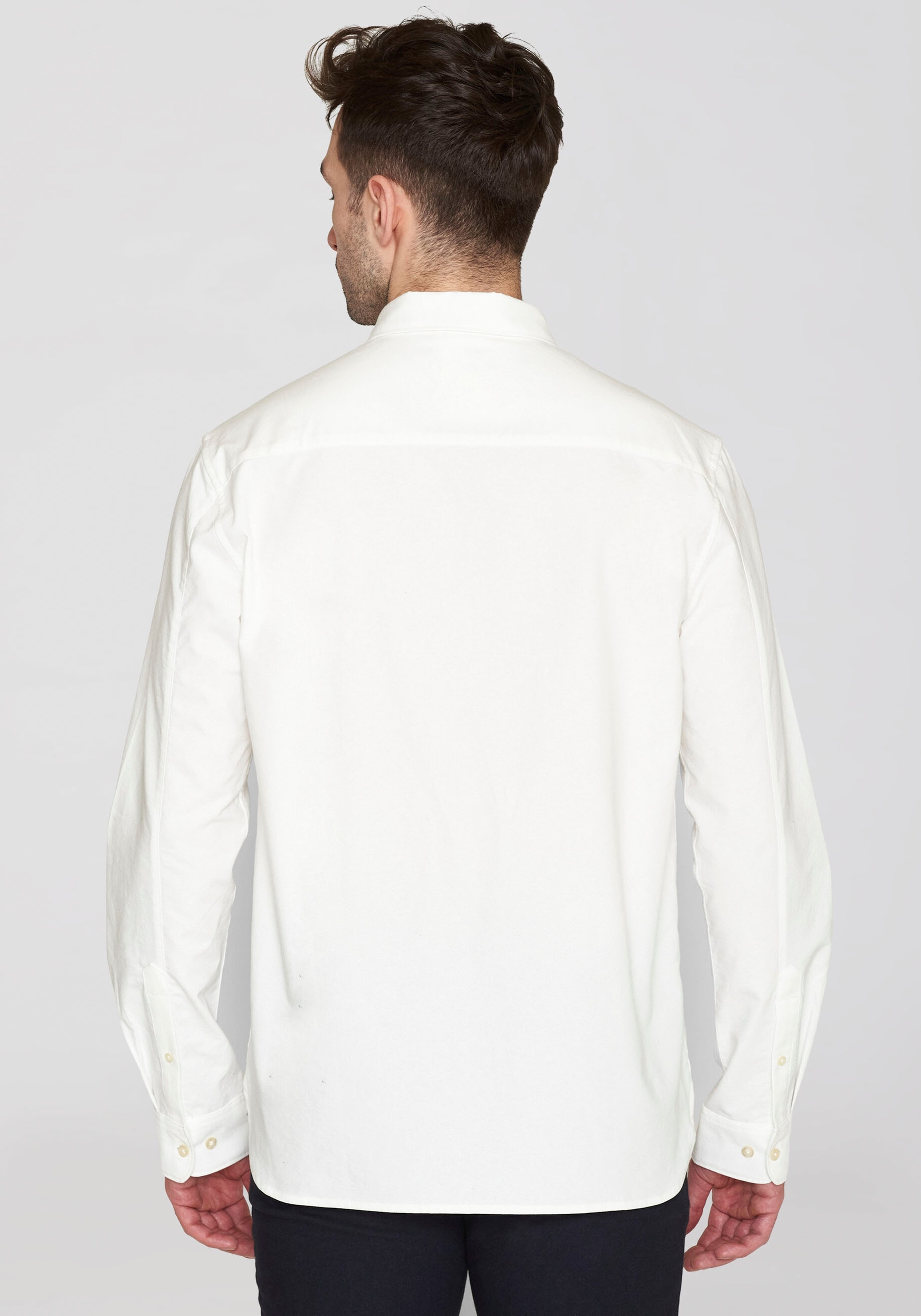 KnowledgeCotton Apparel Langarmhemd »HARALD«, mit Button-Down-Kragen