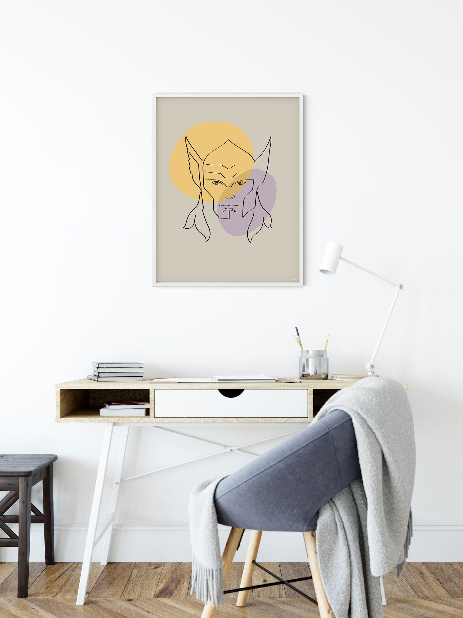 Komar Wandbild »Soulful Sanctuary Thor Head«, (1 St.), Deutsches Premium-Poster Fotopapier mit seidenmatter Oberfläche und hoher Lichtbeständigkeit. Für fotorealistische Drucke mit gestochen scharfen Details und hervorragender Farbbrillanz.