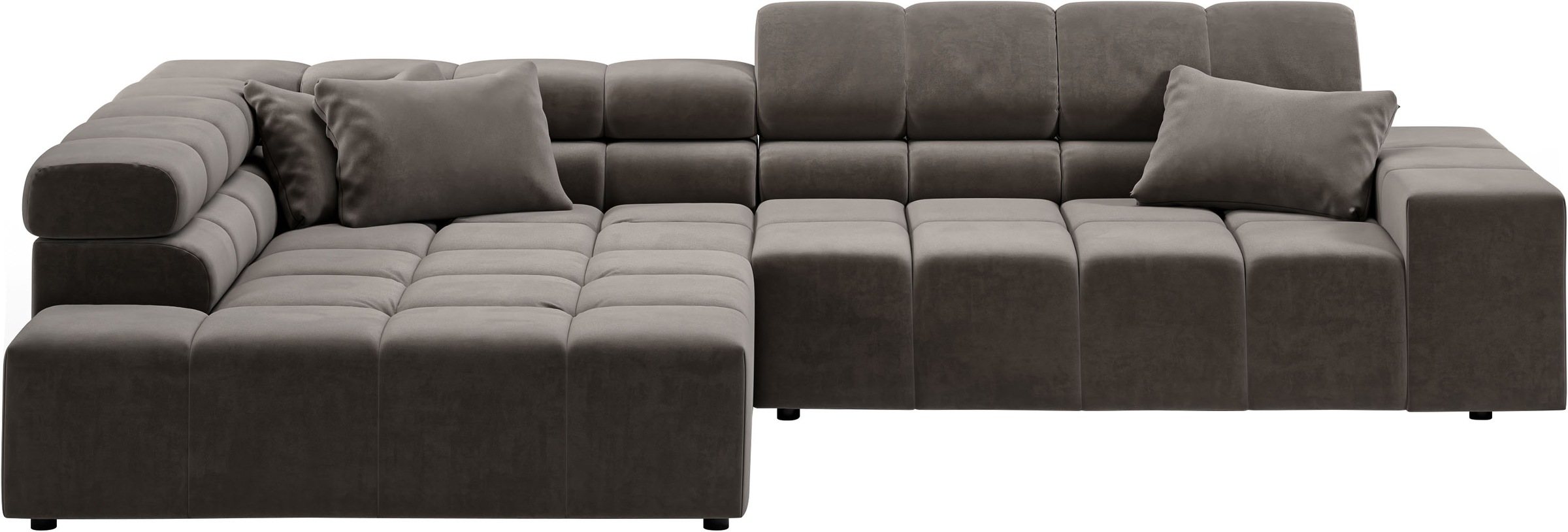 INOSIGN Ecksofa »Ancona incl. Kopfteilverstellung, Breite 319cm, L-Form«, wahlweise motorische Sitztiefenverstellung, auch in Cord + Easy Care