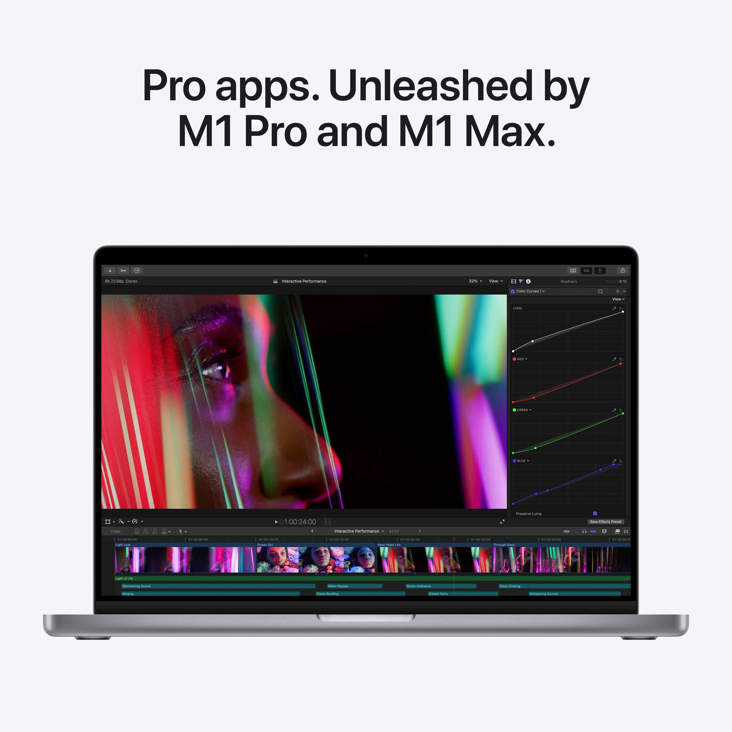 Apple Notebook »MacBook Pro16 MK193 (2021)16,2", mit Apple M1 Chip, 4K Retina,16GB RAM«, (41,05 cm/16,2 Zoll), Apple, M1 Pro, 1000 GB SSD