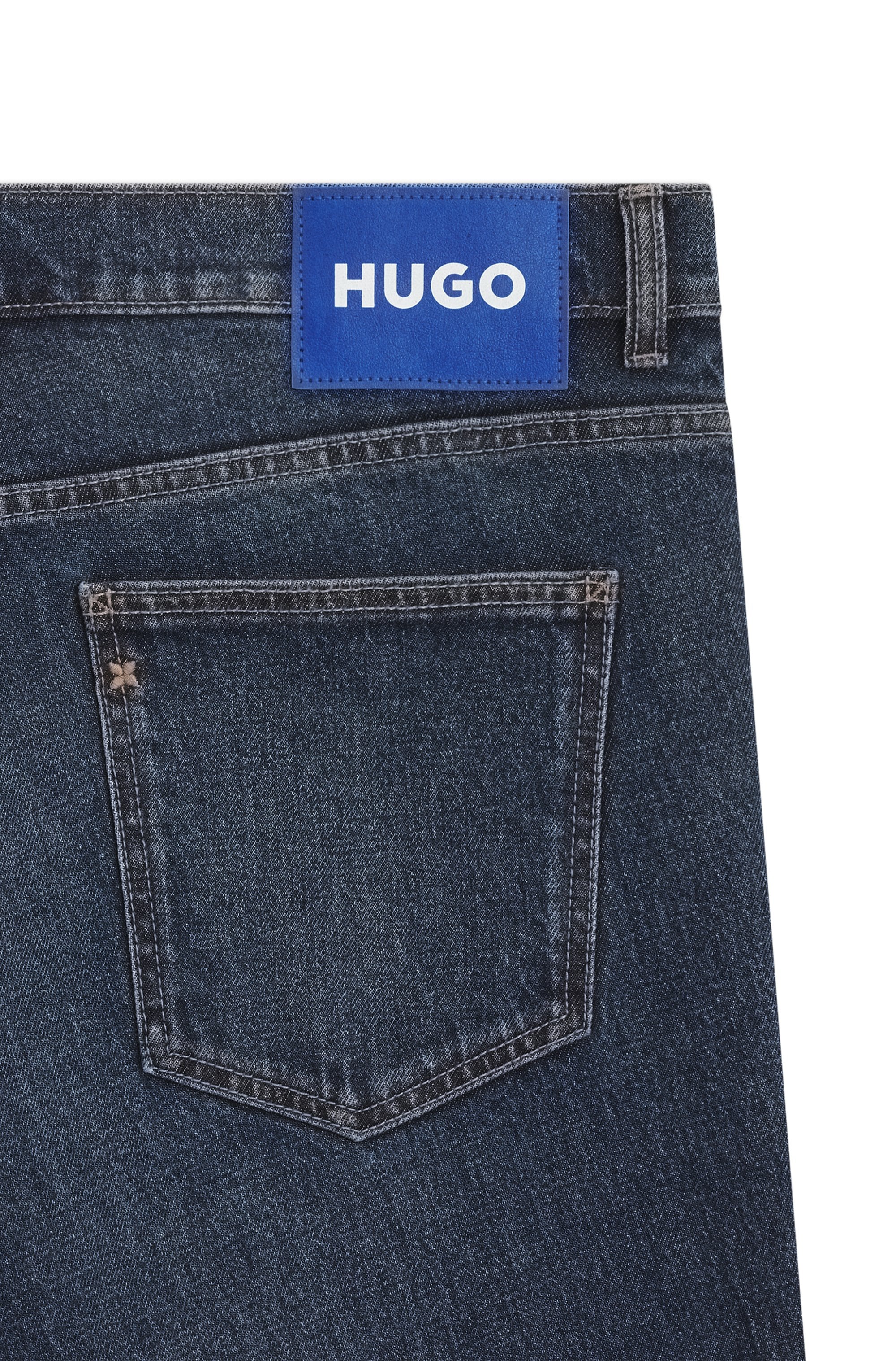 HUGO Blue Tapered-fit-Jeans »Brody« mit Stone-washed-Finish