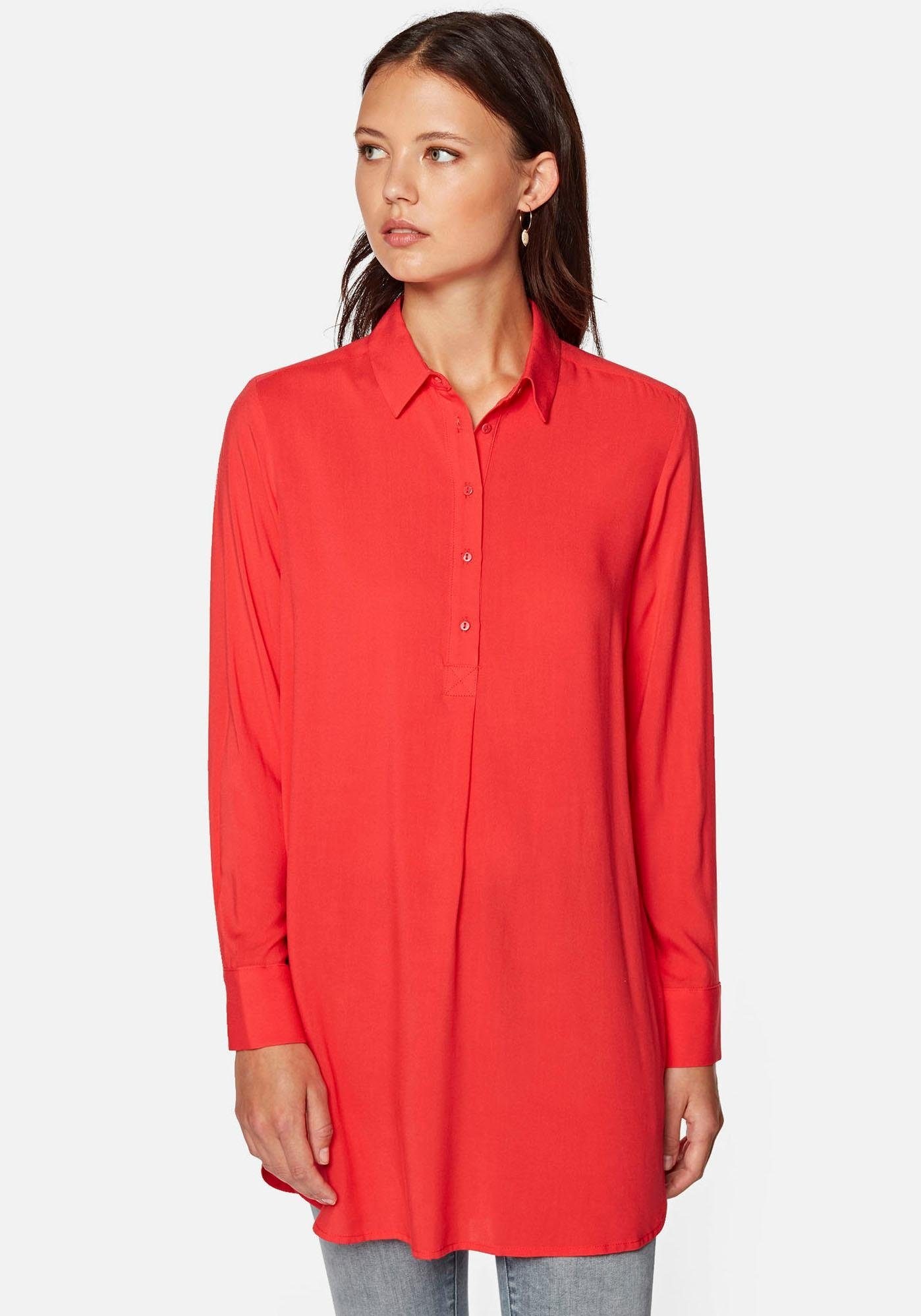 Mavi Longbluse »DOUBLE POCKET BLOUSE«, mit halber Knopfleiste