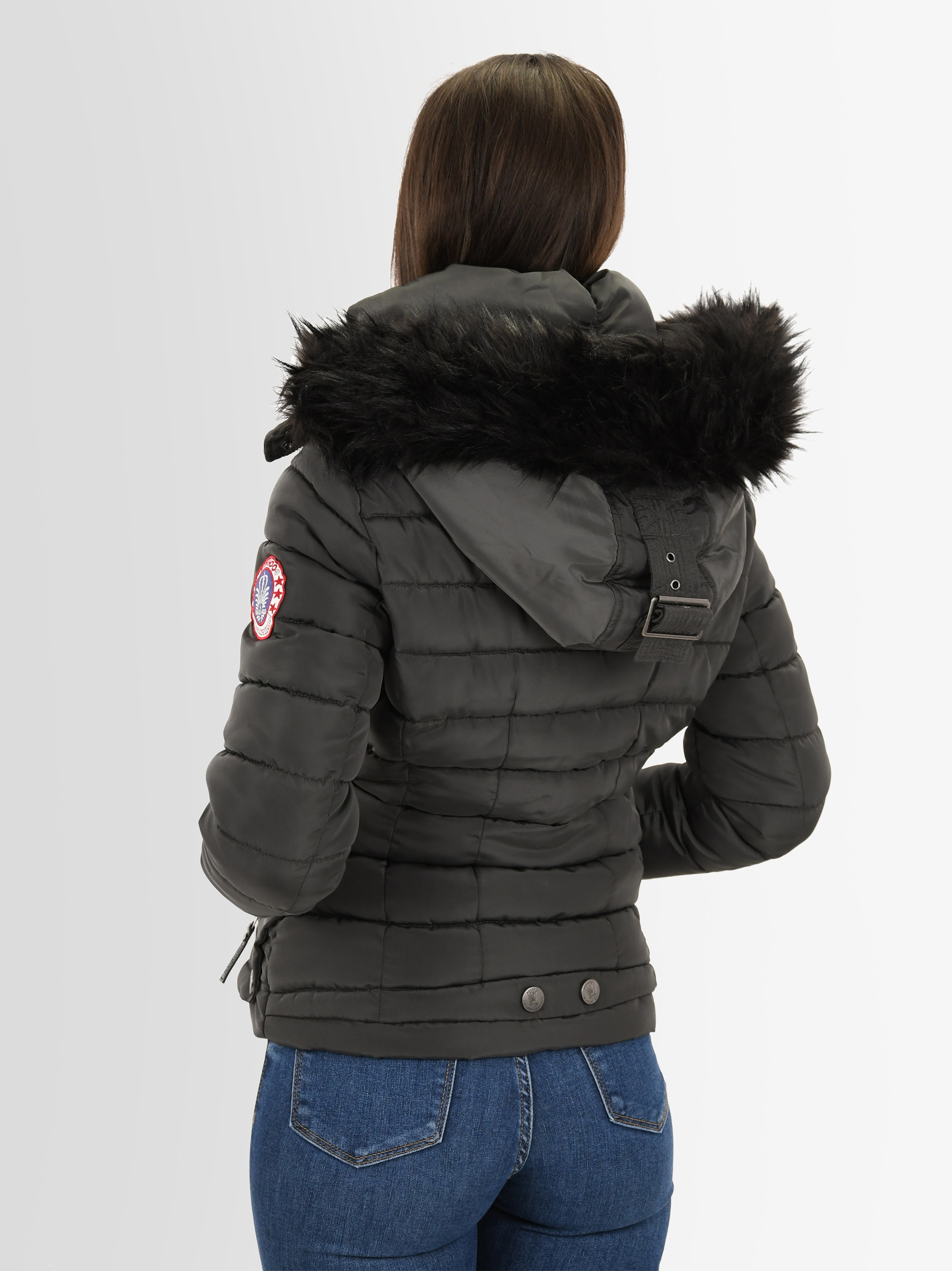 Navahoo Steppjacke »Navahoo Chloe warme Damen Winter Jacke Parka Mantel Stepp Kurzjacke gefüttert NEU B301«